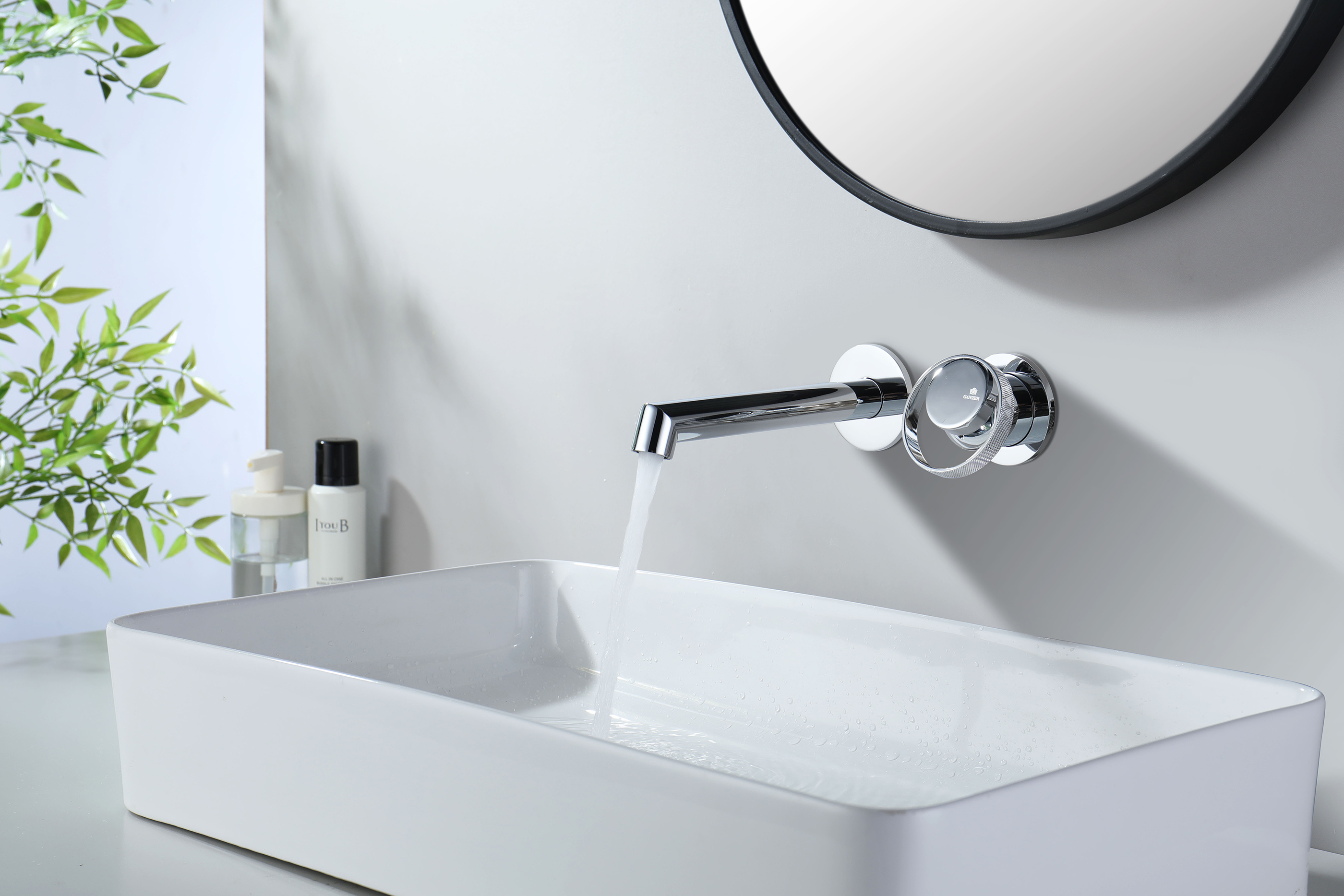 19144 Встроенный смес для рак. (ХРОМ) GANZER  (10/1шт)