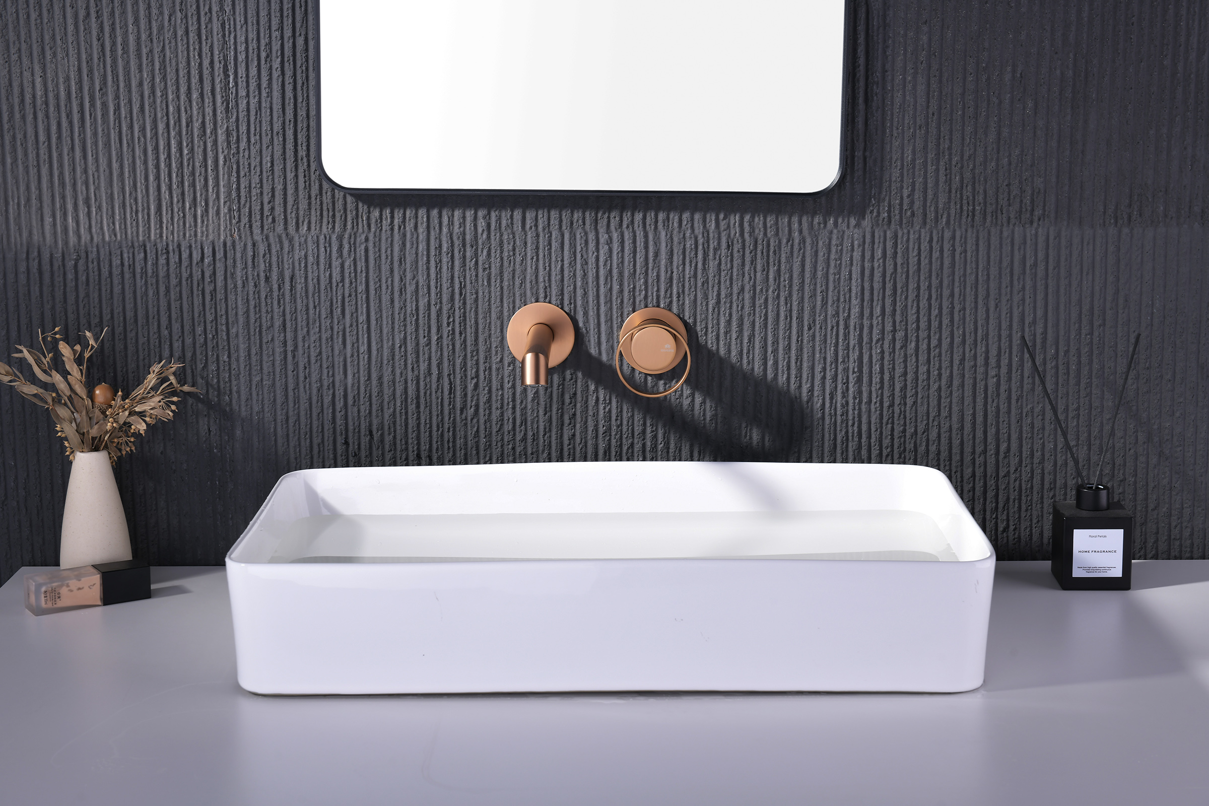 19144-R Встроенный смес для рак. (Роз. Золото) GANZER  (10/1шт)