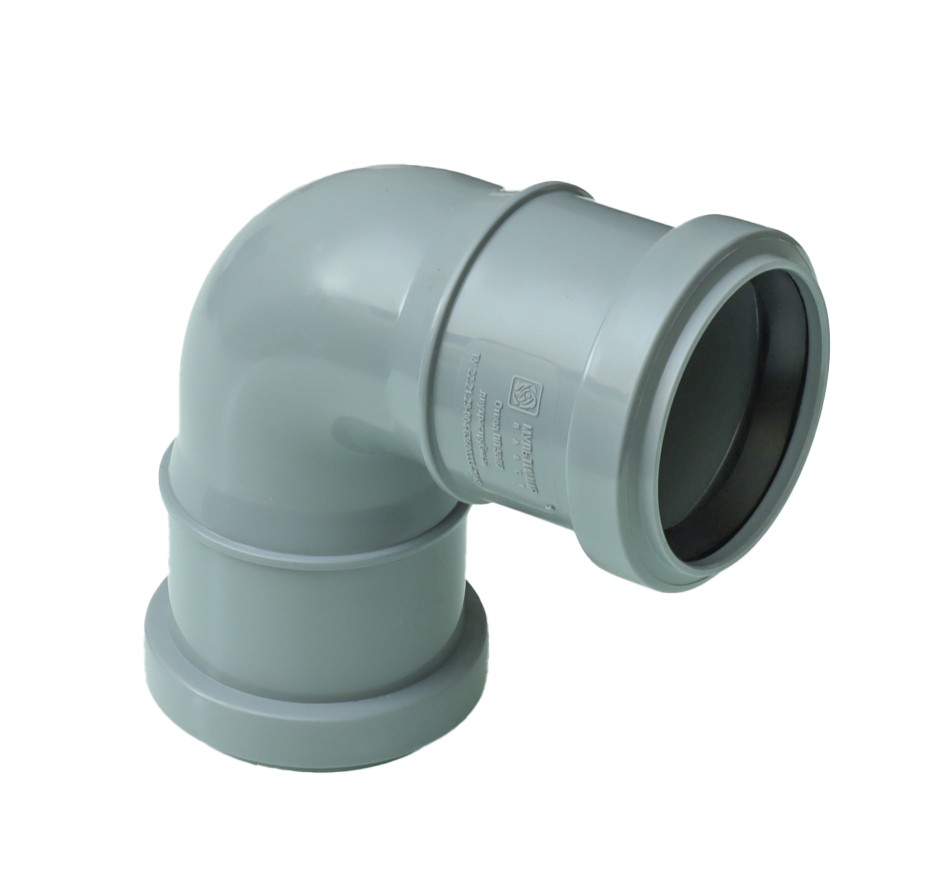 ПВХ Отвод ДВУХРАСТРУБНЫЙ  Ф50х90*  (30/10шт)