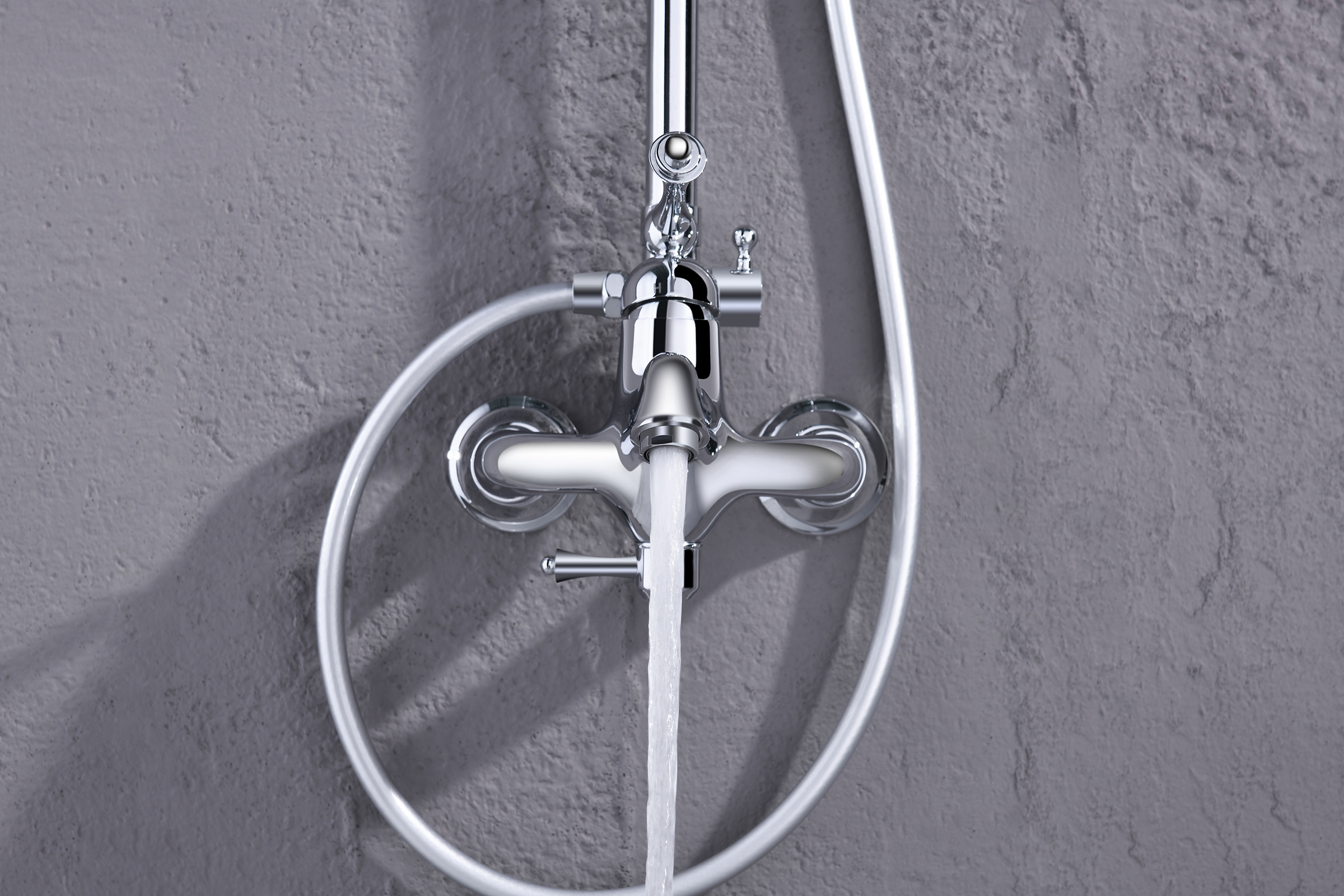 77061 Душевой релинг (ХРОМ)   "GANZER"  (4/1шт)