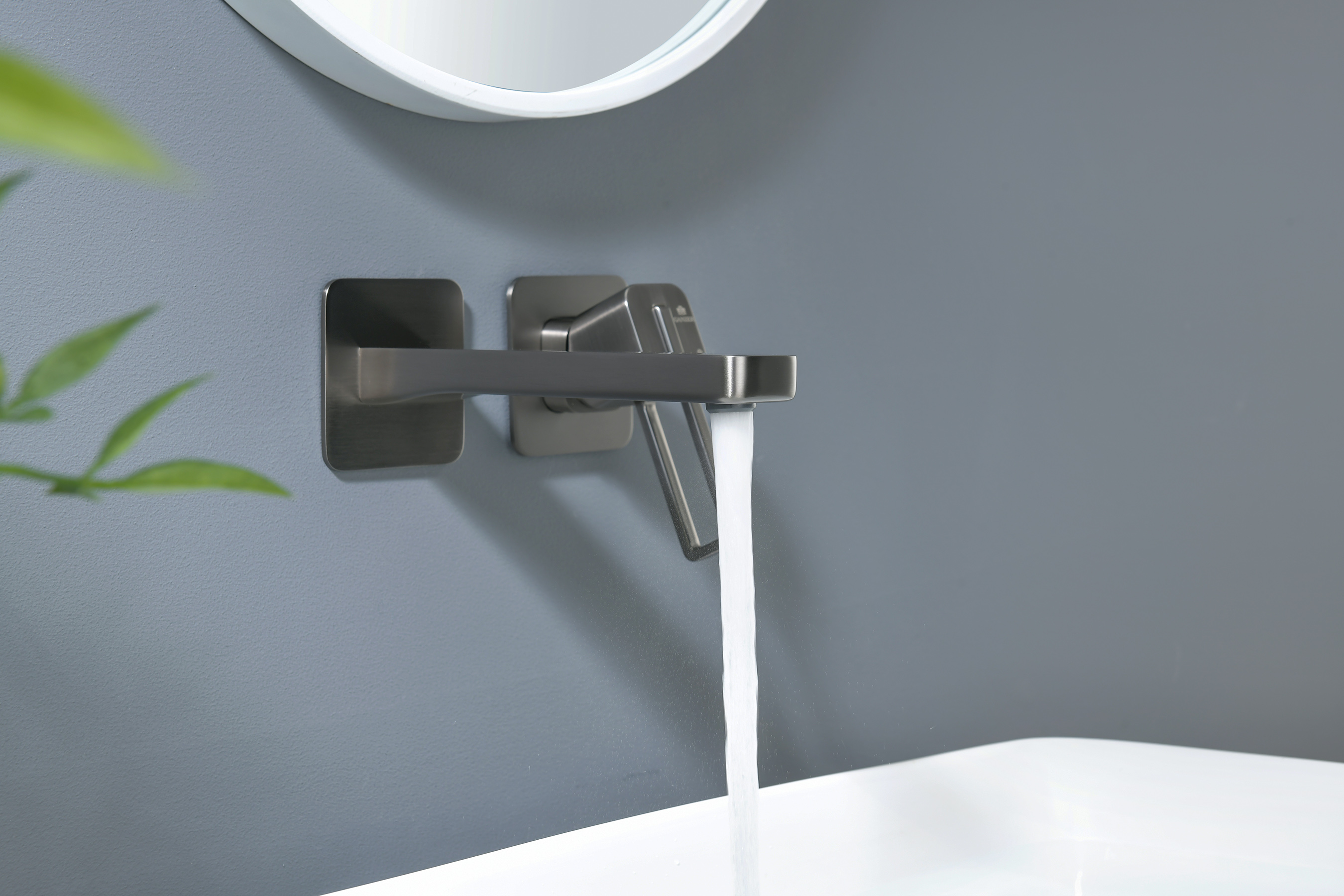 12144-Q Встроенный смес для рак. (ГРАФИТ) GANZER  (10/1шт)