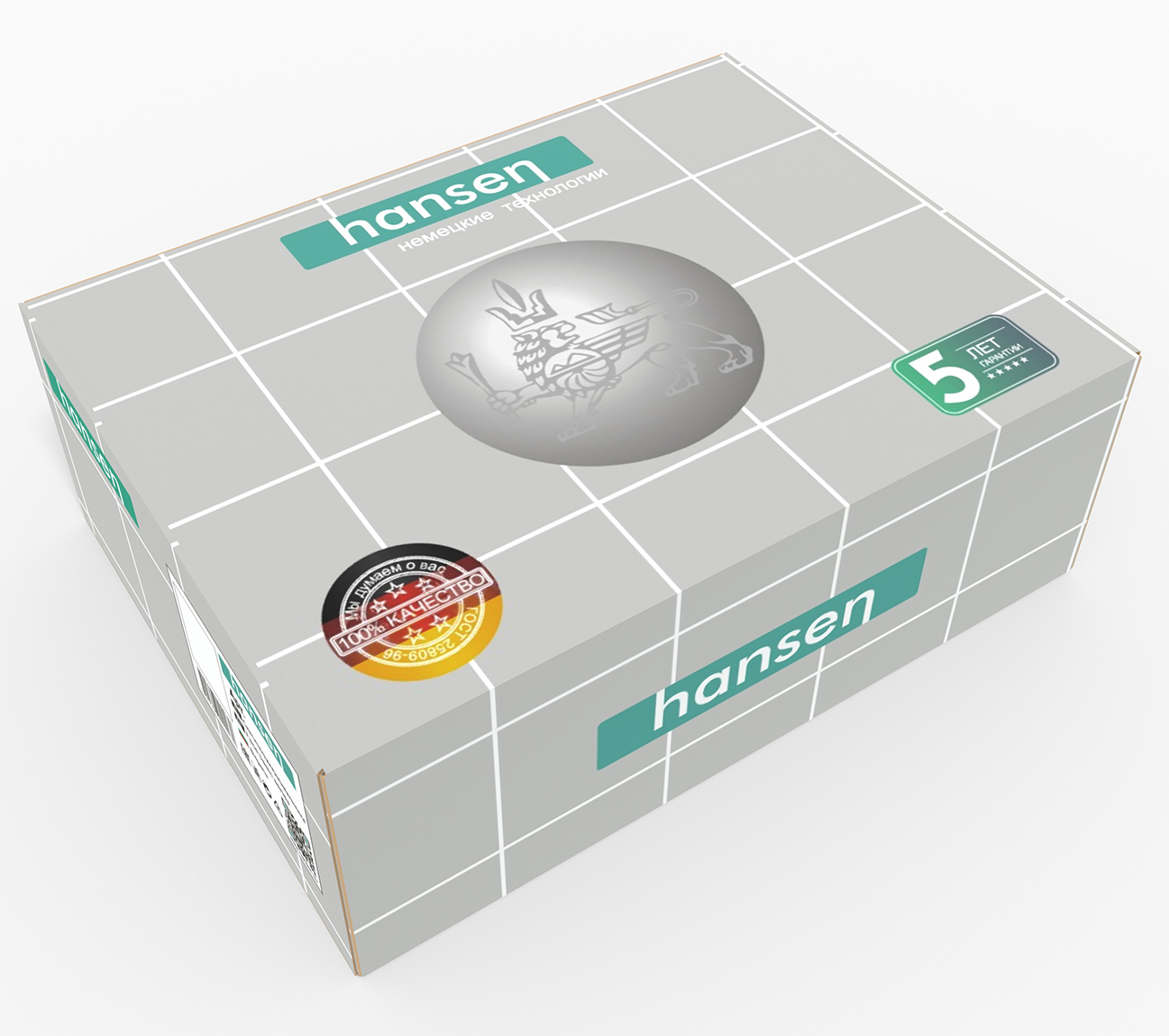 23018-F Смеситель для душа с гиг. лейкой (БЕЛЫЙ) HANSEN  (10/1шт)