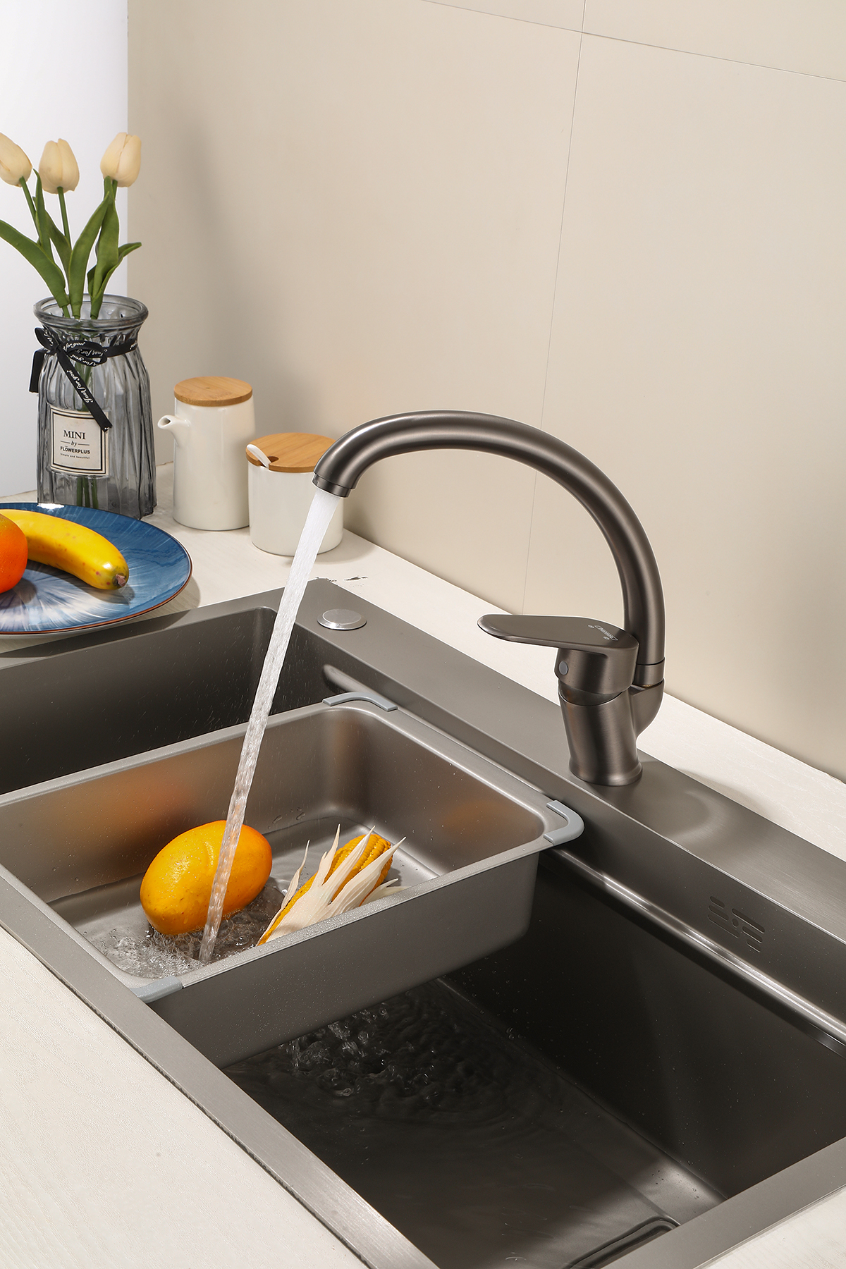 59023-P Смеситель для кухни (ГРАФИТ) HANSEN  (10/1шт)