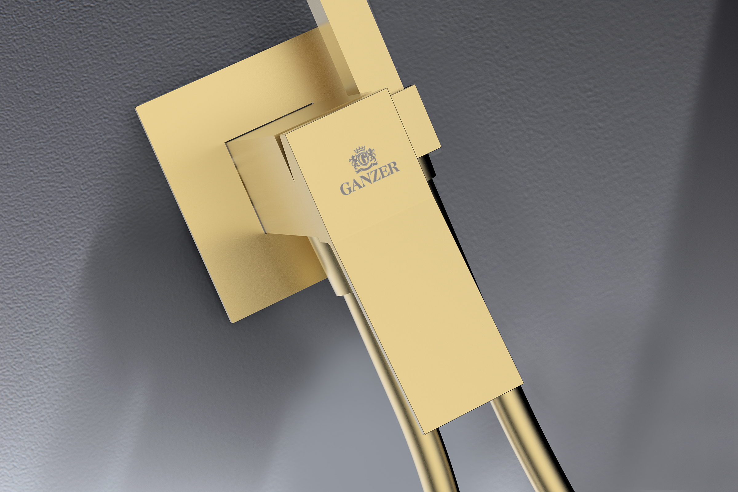 05157-S Смеситель встраиваемый с ГИГ. душом (Мат. Золото) GANZER (10/1шт)