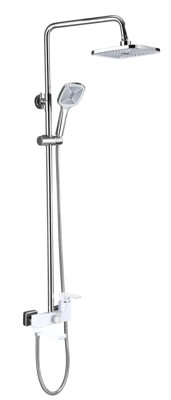 12063-F  Душевой релинг (БЕЛЫЙ)  GANZER  (5/1шт) Л/К