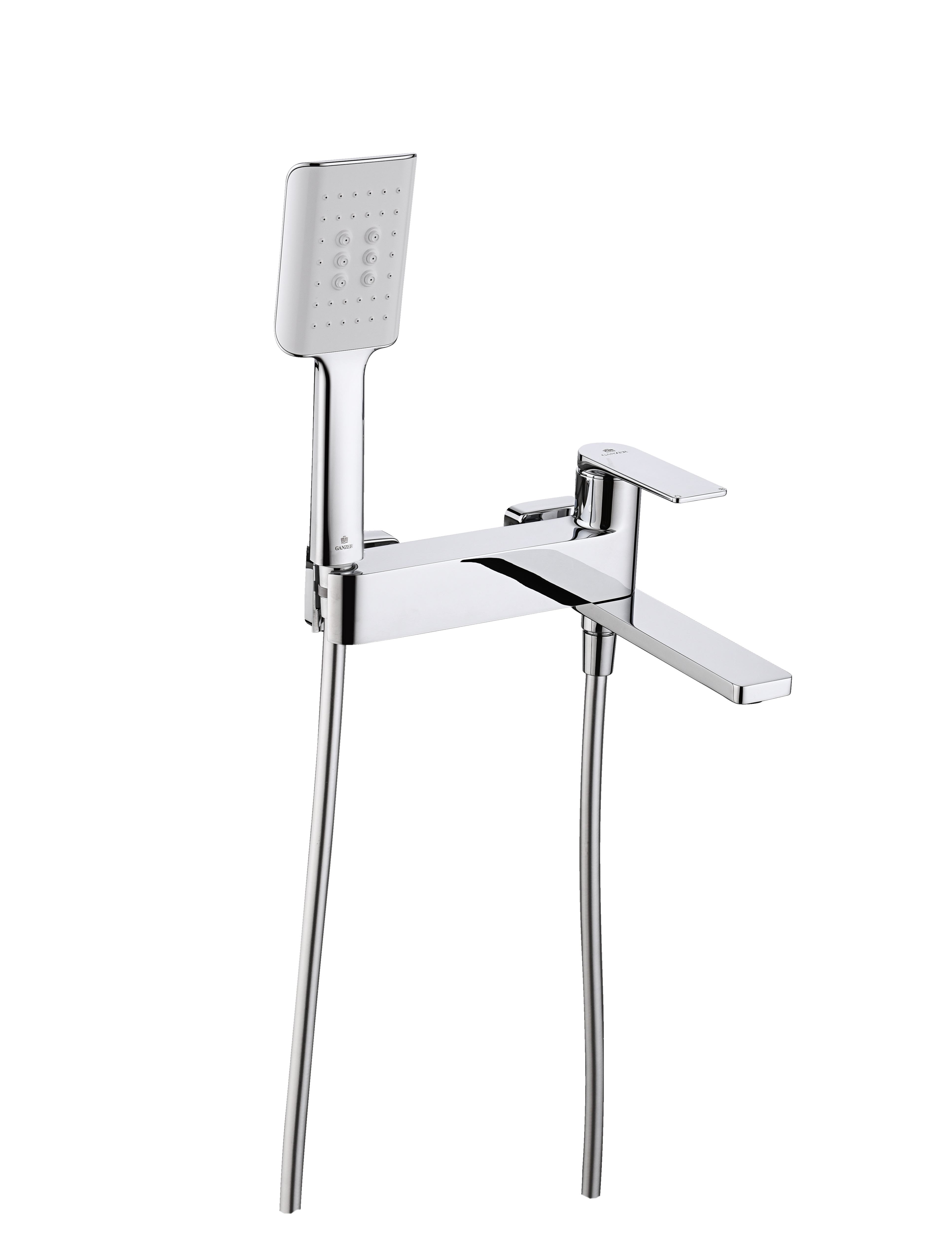 07132 Смеситель од. для ванны кор. (ХРОМ)  GANZER  (8/1шт)
