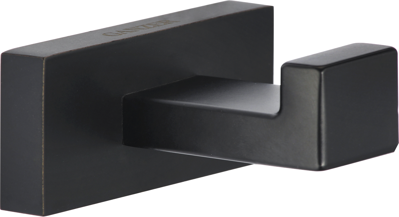 88051-C Крючок одинарный (ЧЕРНЫЙ)  GANZER  (20/1шт)