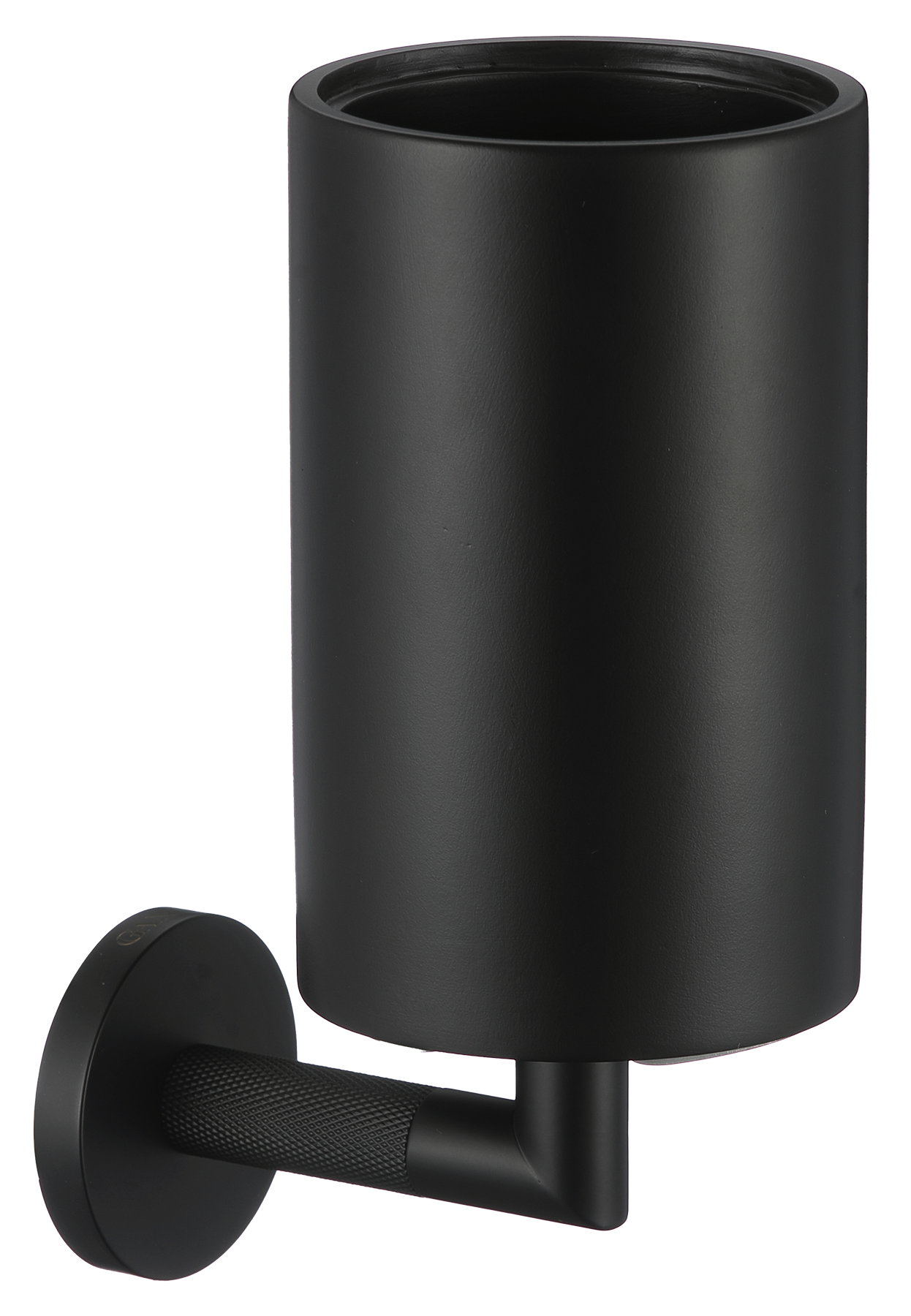 19560-C Стакан кварил. для зубных щеток (ЧЕРНЫЙ) GANZER  (10/шт)