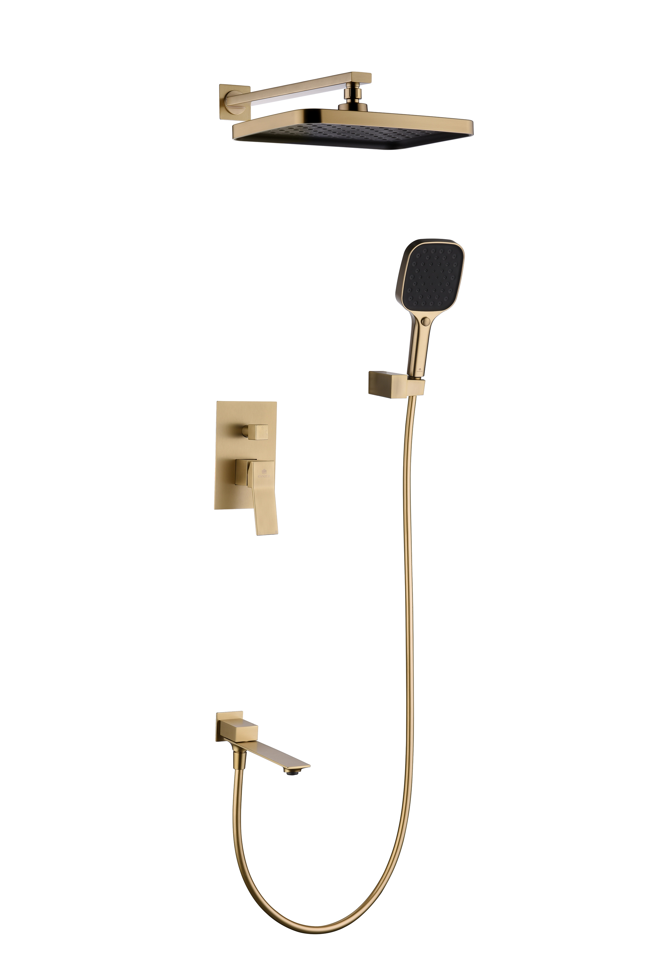 05165-S Смеситель встраиваемый для душа с 3-функ. (Мат. Золото) GANZER (6/1шт)