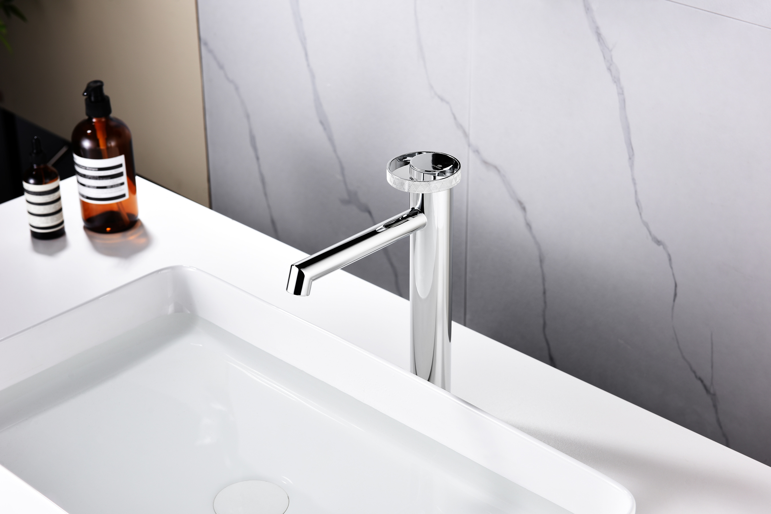 19112 Смеситель од. для раковины-чаши (ХРОМ) GANZER (10/1шт)