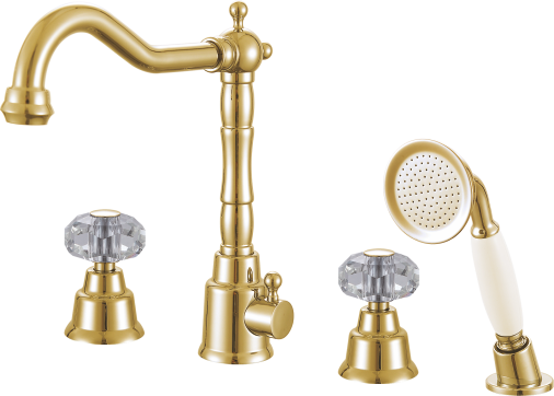 09034-E Смеситель на борт ванны (4-отв) "GANZER"  (6/1шт) Л/К