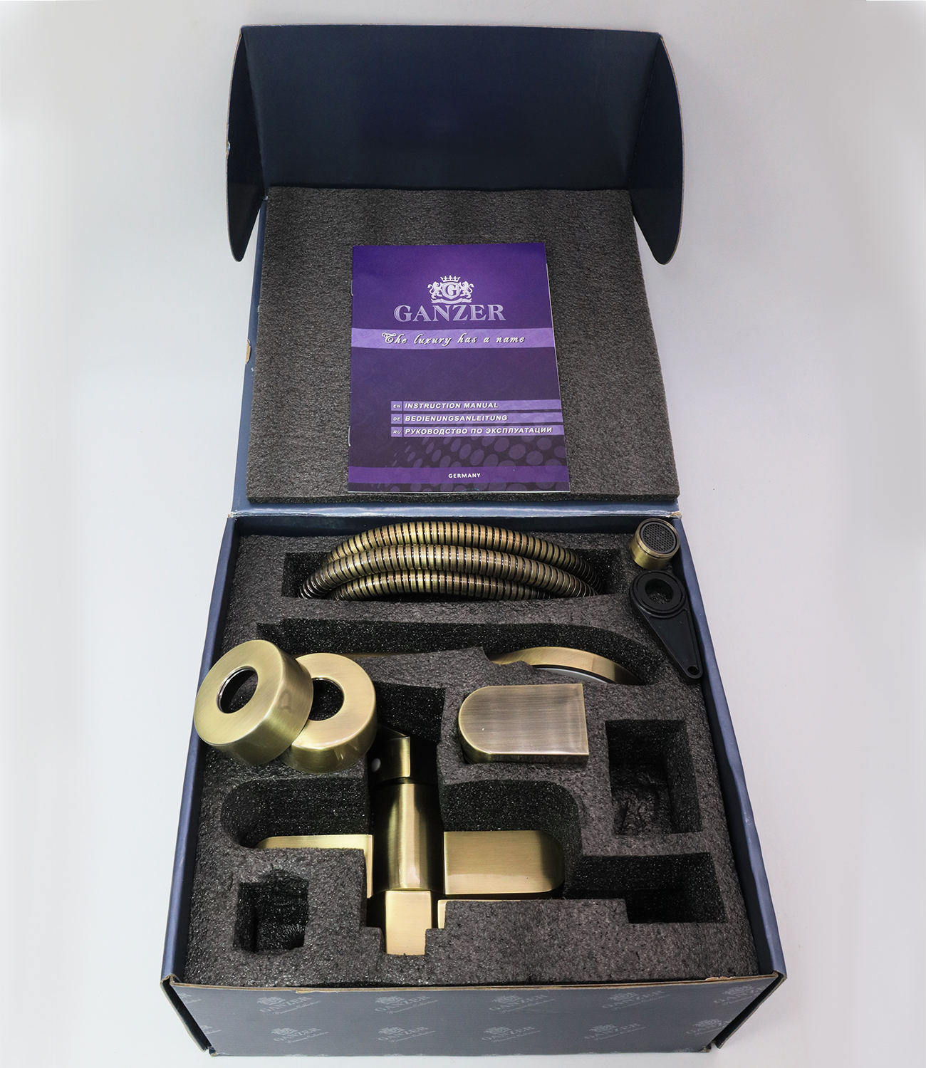 06031-D Смеситель однорычажный для ванны "GANZER"  (8/1шт) Л/К