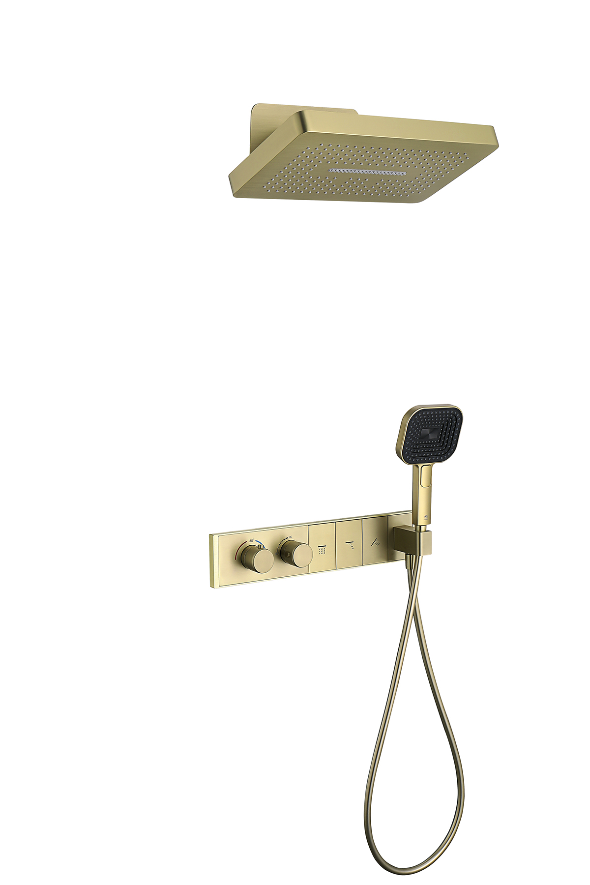 55164-S Встроенный смес для душа с 2-функ. (Мат. Золото) GANZER  (2/1шт)