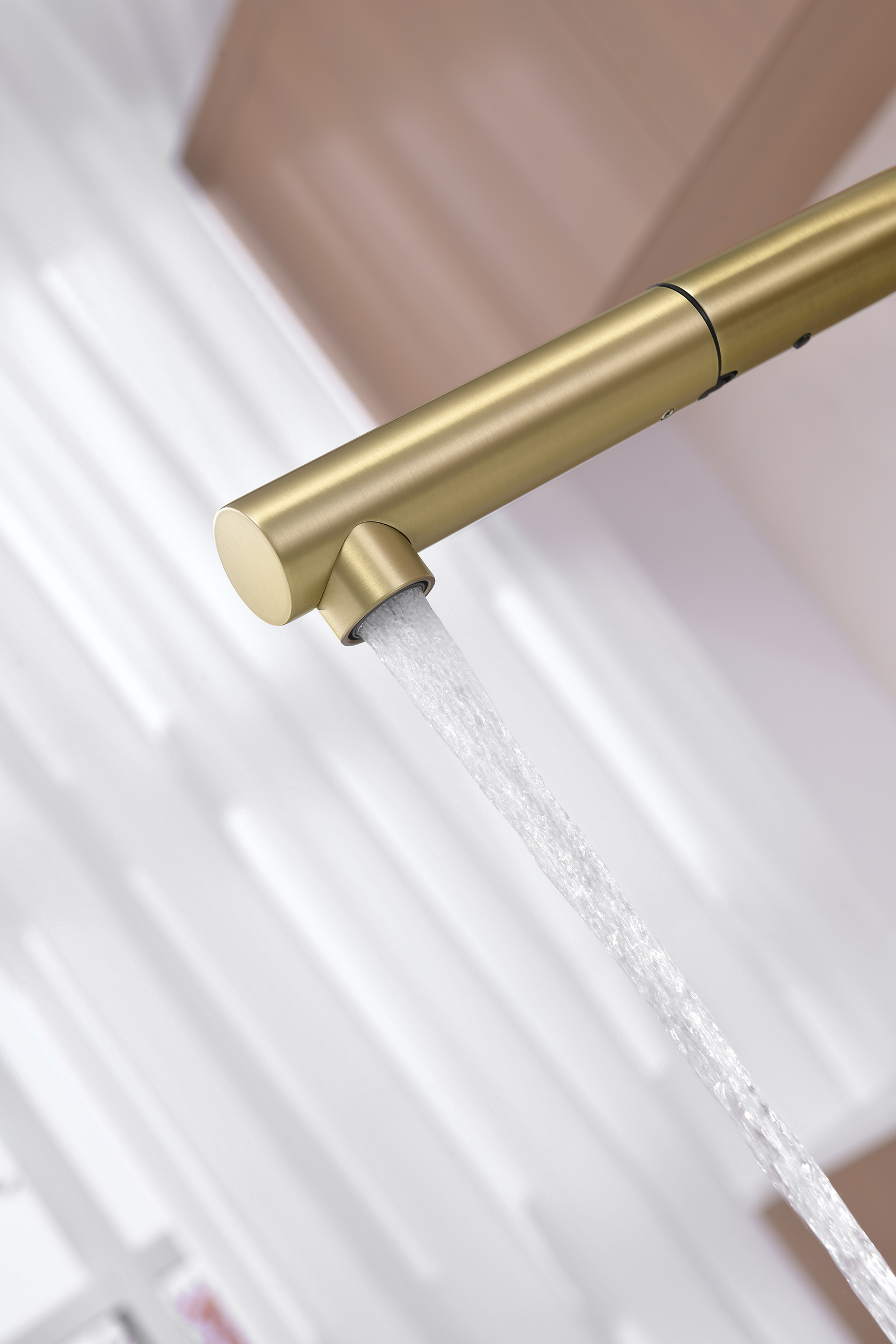 16036-S Смес. од. для кухни с ВЫД. лейкой и подк. ФИЛЬТ. (Мат. Золото)  GANZER (10/1шт)