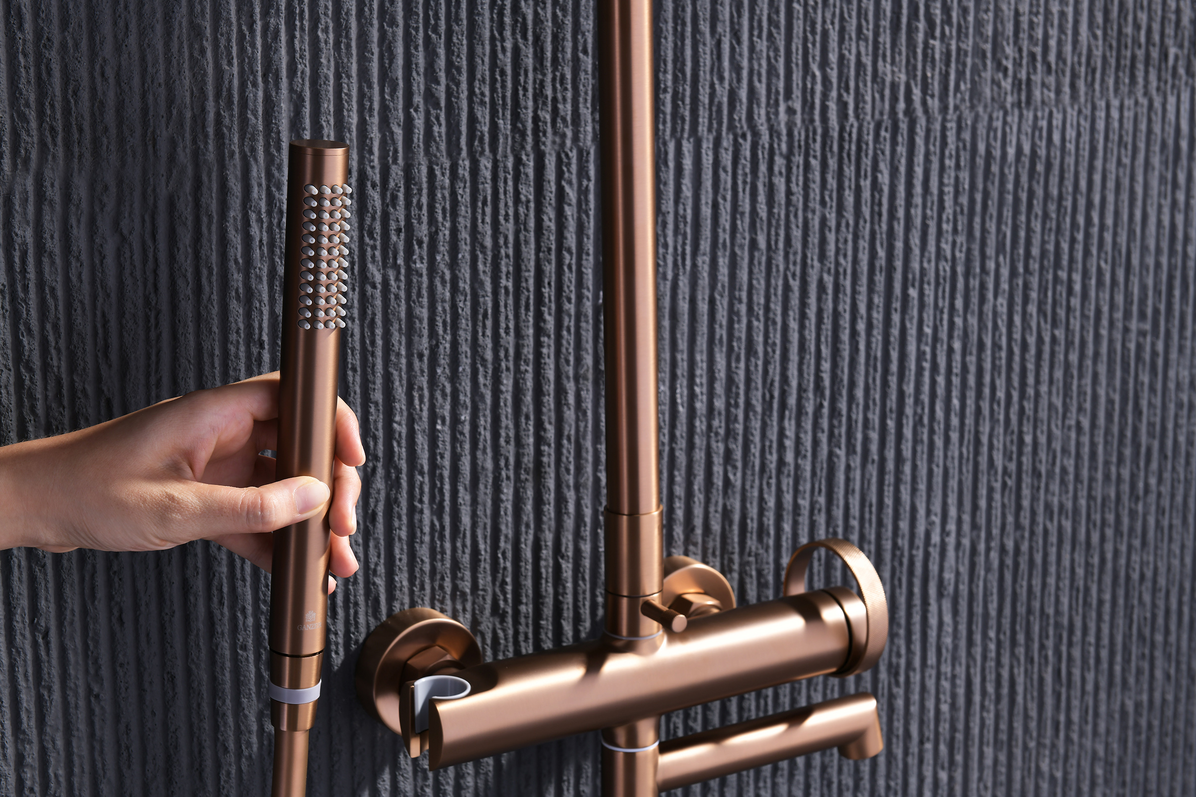 19162-R Душевая система (Роз. Золото) GANZER (5/1шт)