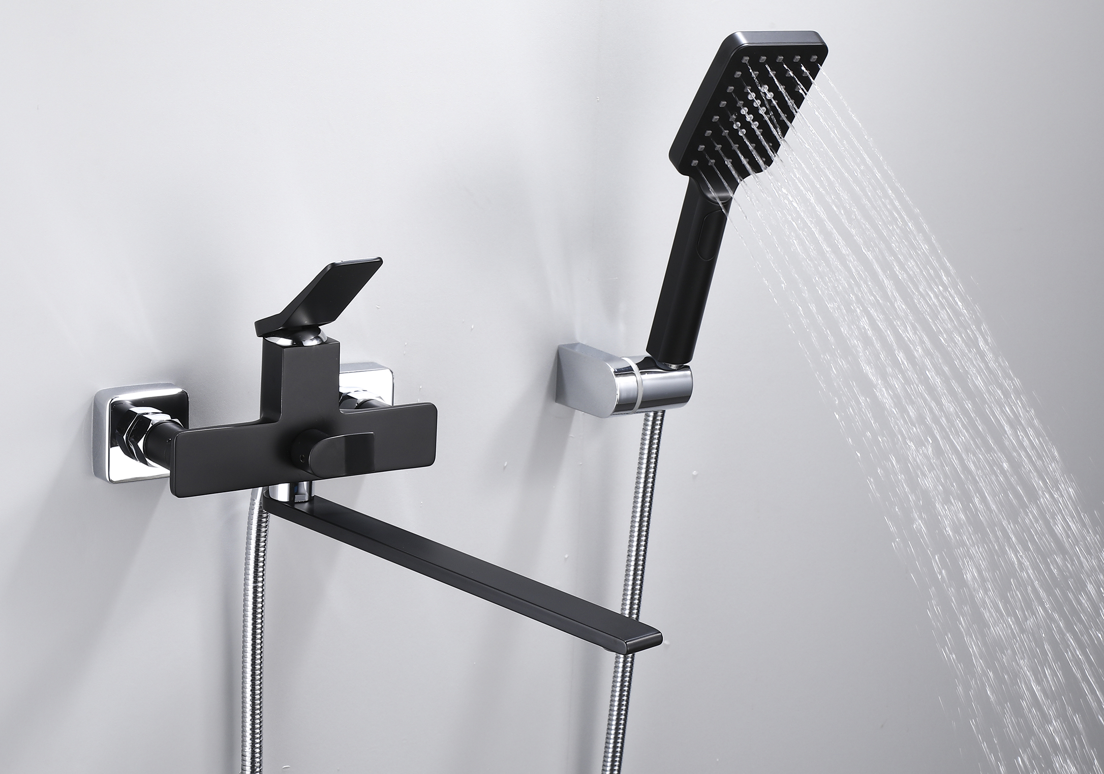 22099-C Смеситель для ванны (ЧЕРНЫЙ) латун HANSEN  (10/1шт)