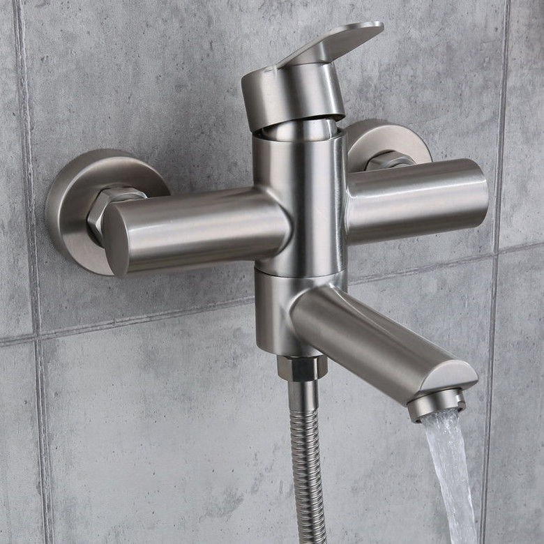 30032-G Смес. од. из НЕРЖ. для ванны (САТИН) HANSEN  (8/1шт)