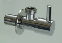 Кран угловой с отр. 1/2 х 1/2 нерж,хром (КРУГ.) ViEiR  (100/1шт)