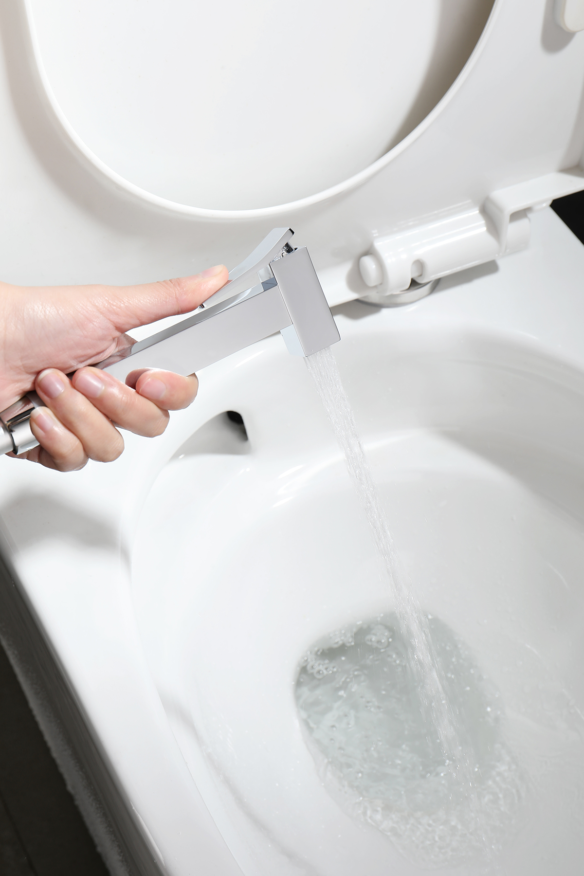 44157-F Смеситель встраиваемый с ГИГ. душем (БЕЛЫЙ) GANZER (10/1шт)