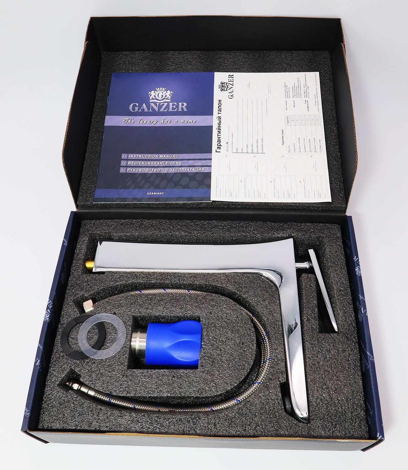 51012 Смеситель для умыв. (ВЫСОКИЙ) "GANZER"  (10/1шт) Л/К