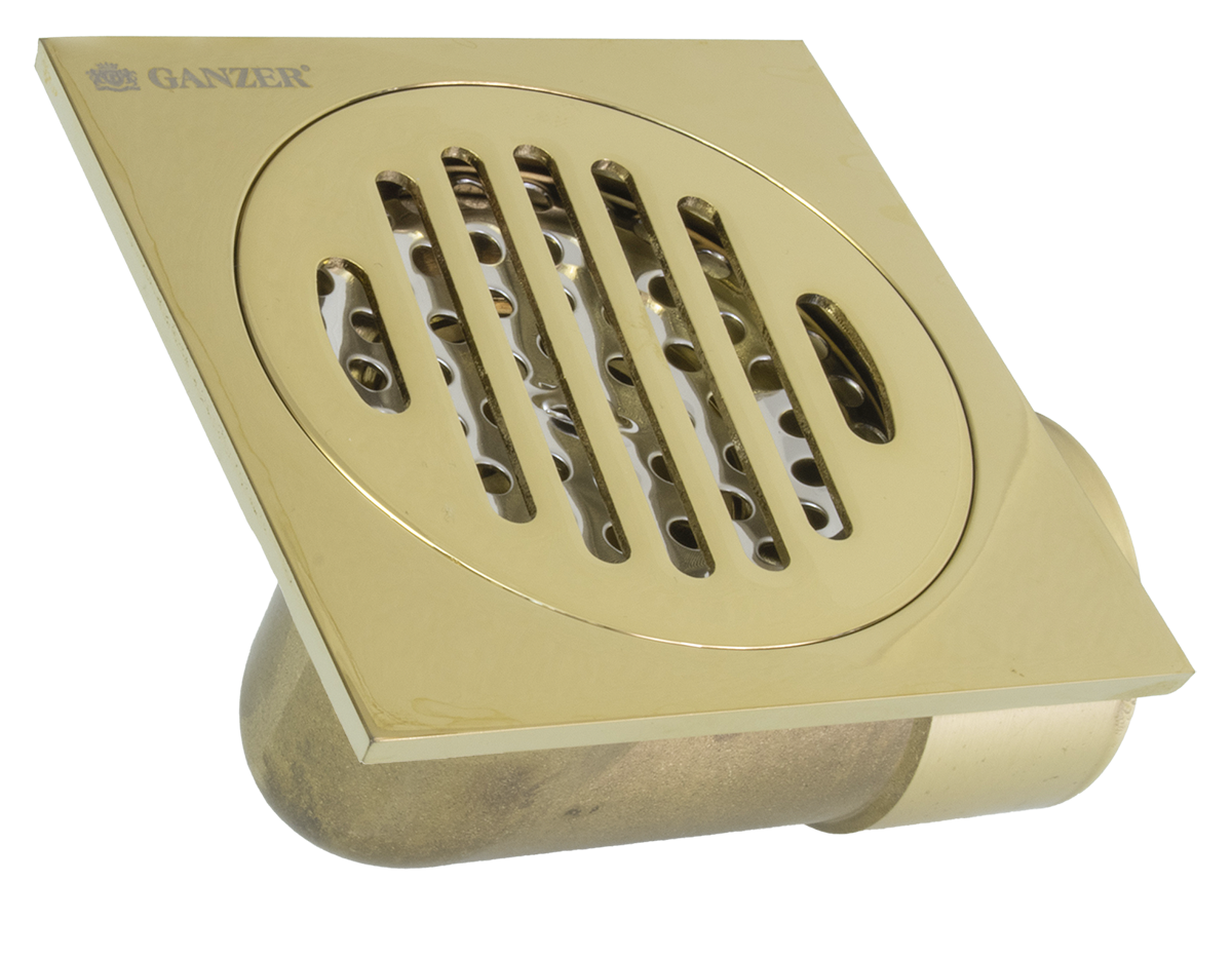 Трап угловой 10 х 10  (ЗОЛОТОЙ)  GANZER  (60/1шт)