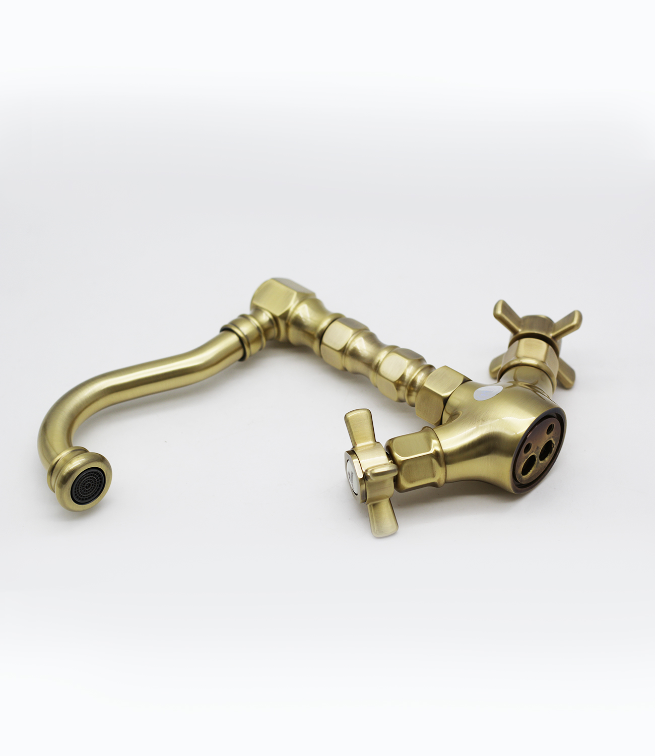 15113-D Смеситель двухвент. для умыв. (БРОНЗА)  GANZER (10/1шт)