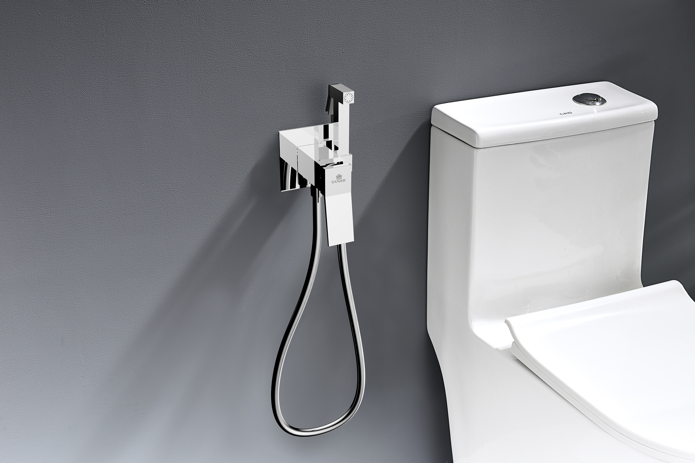 05157 Смеситель встраиваемый с ГИГ. душом (ХРОМ) GANZER (10/1шт)