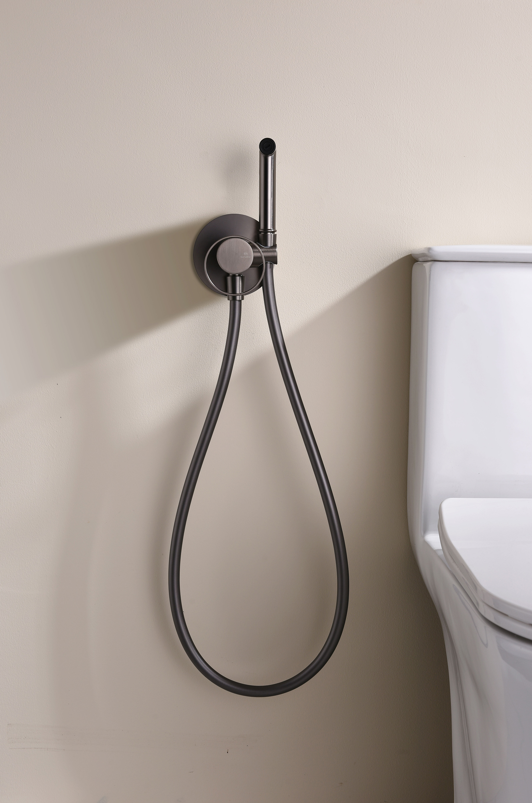 19157-Q Смеситель встраиваемый с ГИГ. душем (ГРАФИТ) GANZER (10/1шт)