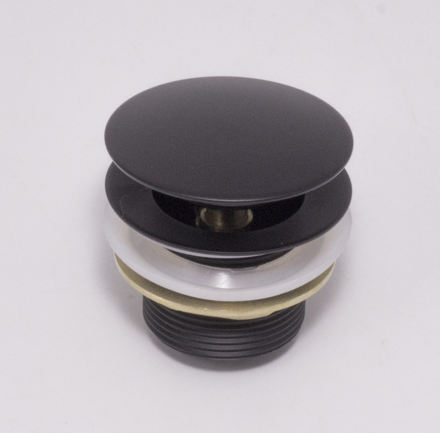 Донный клапан на ванну 1"1/2 (ЧЕРНЫЙ) GANZER  (50/1шт)