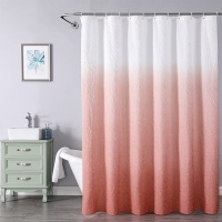 Штора для ванной комнаты (ДВУХСЛОЙНАЯ) 180*200 (бел.,крас.) GANZER  (20/1шт)