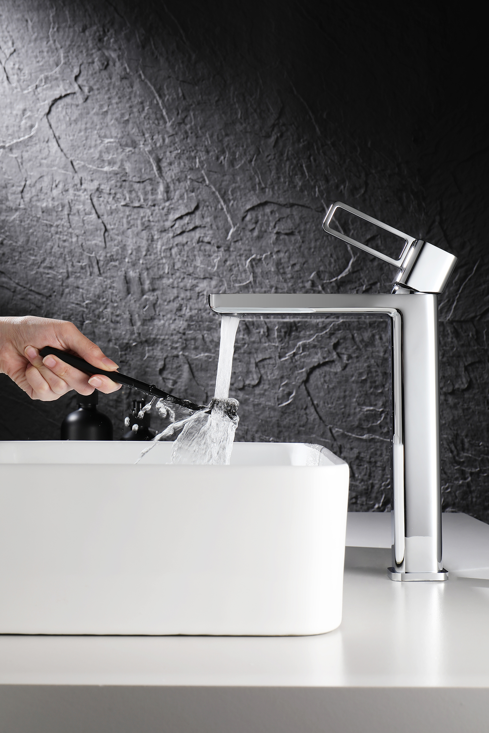 12112 Смеситель од. для раковины-чаши (ХРОМ) GANZER (10/1шт)