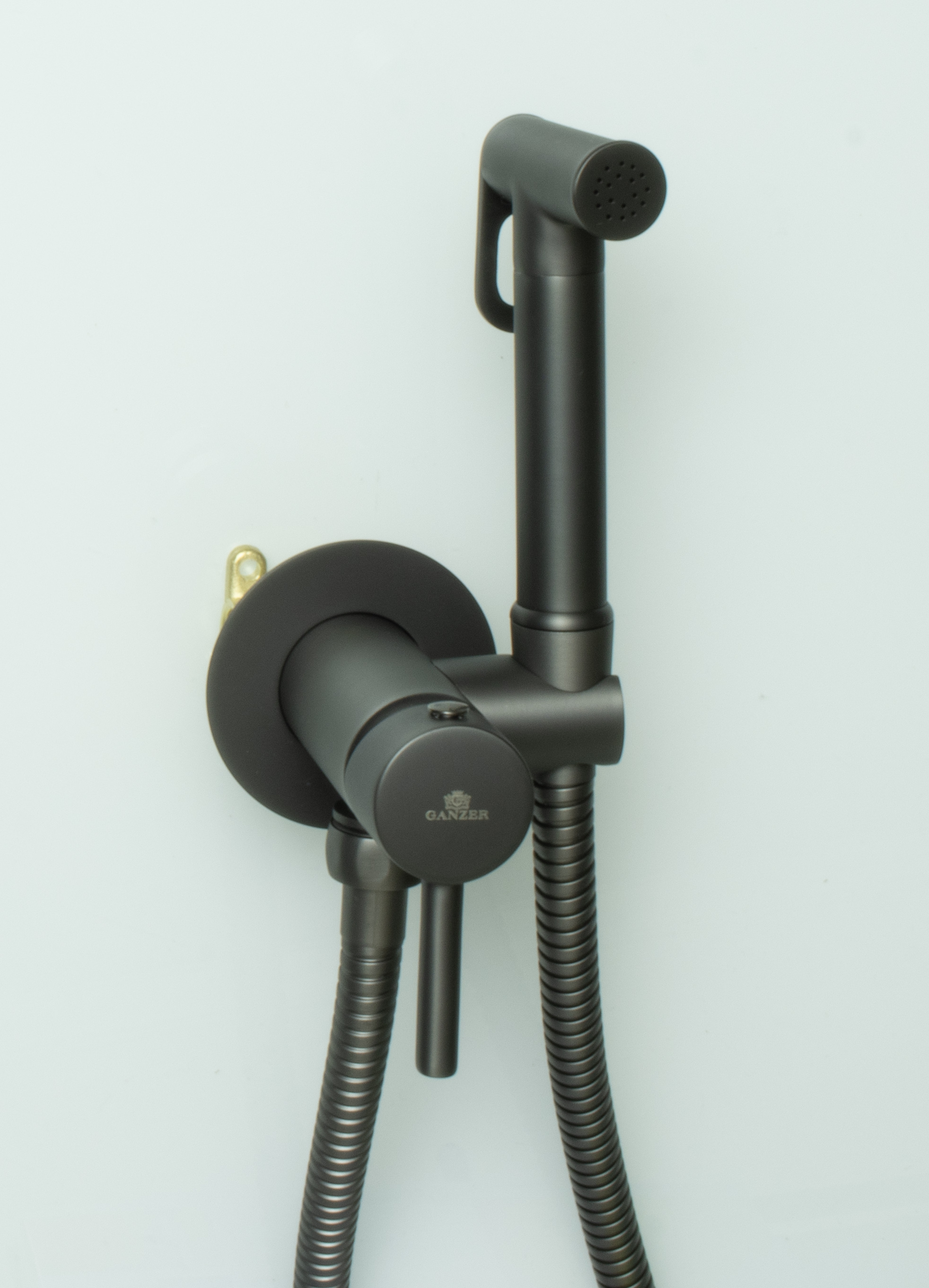 42101-Q Set Смеситель встраива. для биде КРУГ. (ГРАФИТ) GANZER  (10/1шт)