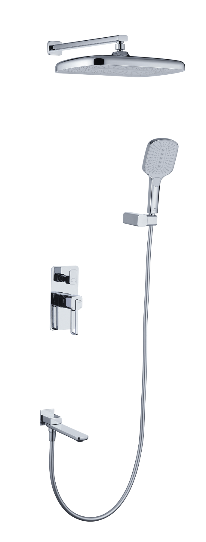 12165 Смеситель встраиваемый для душа с 3-функ. (ХРОМ) GANZER (6/1шт)