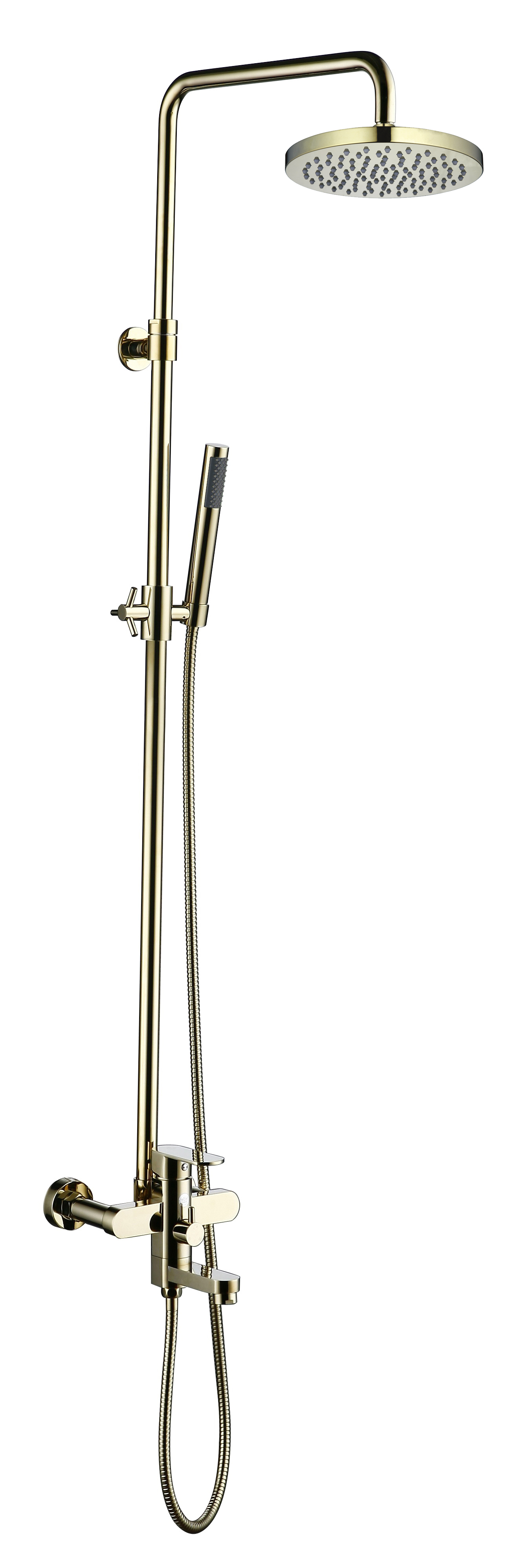 06061-Е Душевой релинг ЗОЛОТО   GANZER  (4/1шт)