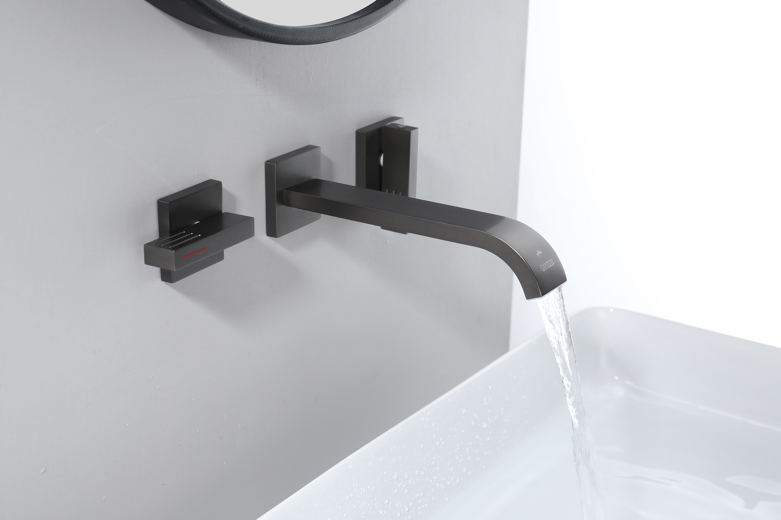 01144-Q Смеситель встраиваемый для раковины (ГРАФИТ) GANZER (8/1шт)