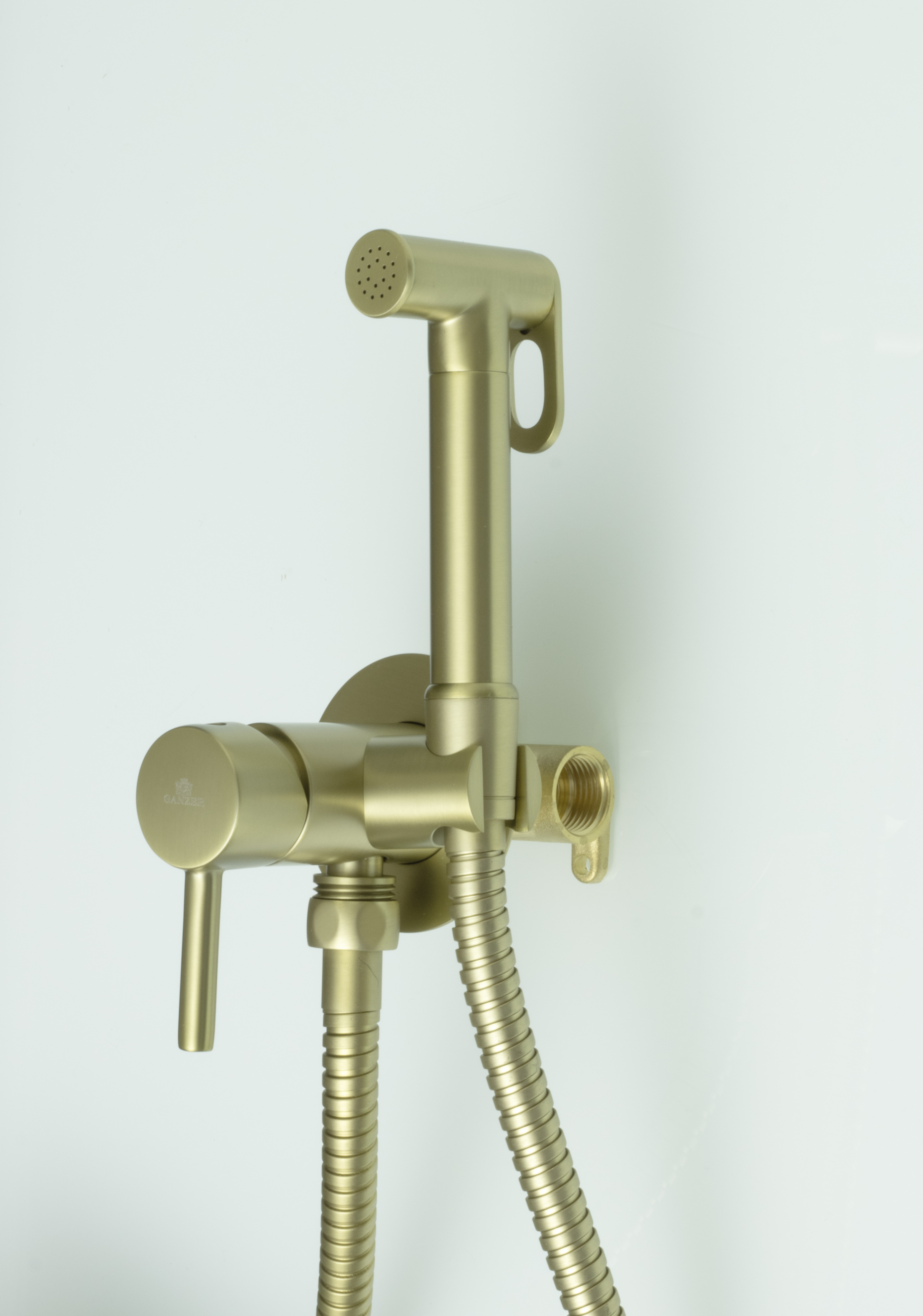 42101-S Set Смеситель встраива. для биде КРУГ. (МАТ, ЗОЛОТО) GANZER  (10/1шт)