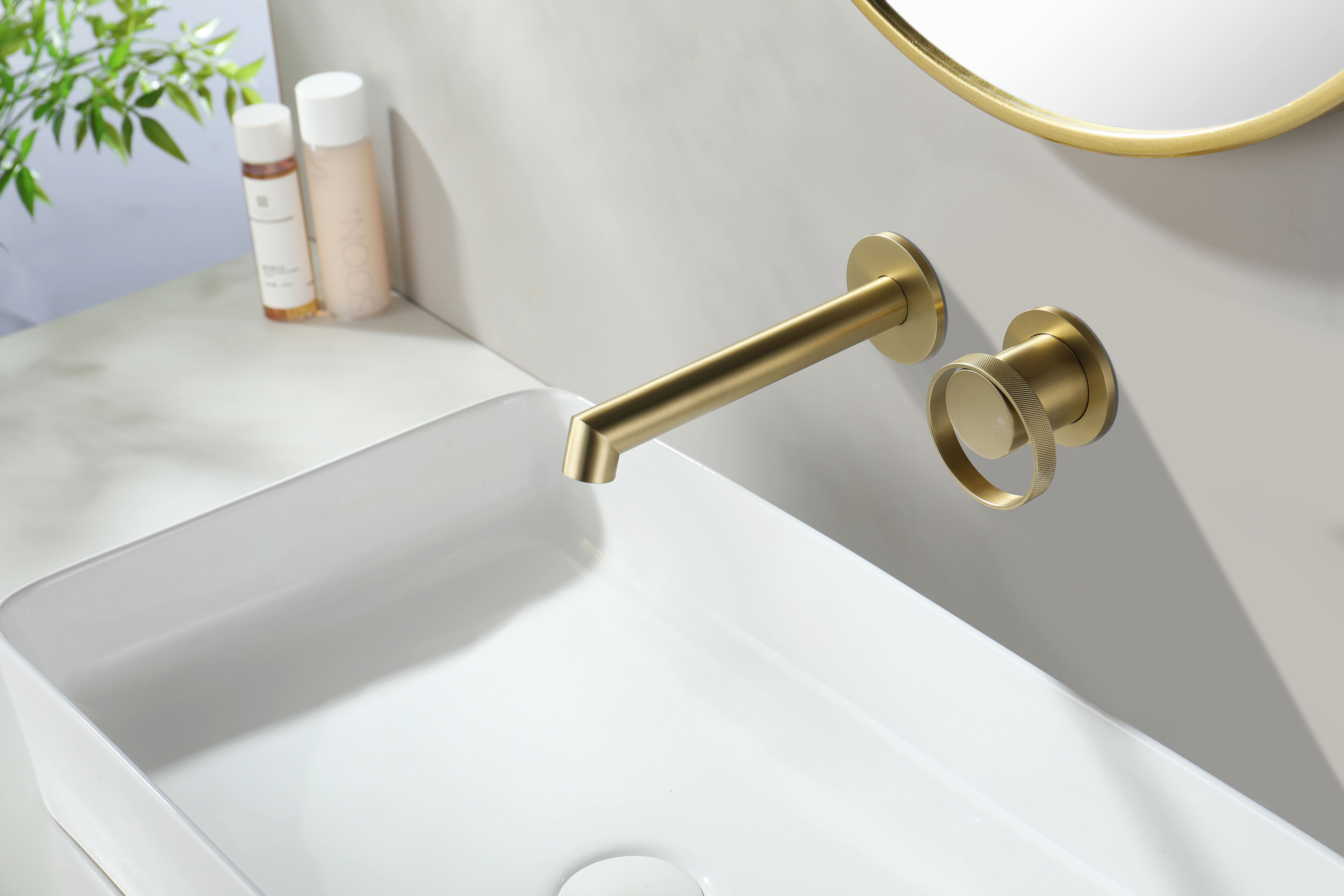 19144-S Встроенный смес для рак. (Мат. Золото) GANZER   (10/1шт) 