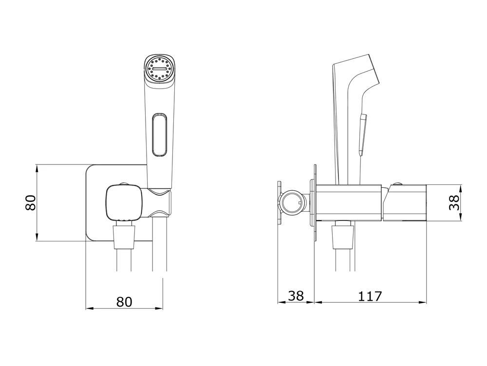 473053-G Комплект скрыт. монтажа для биде (ГРАФИТ) ViEiR  (10/1шт)