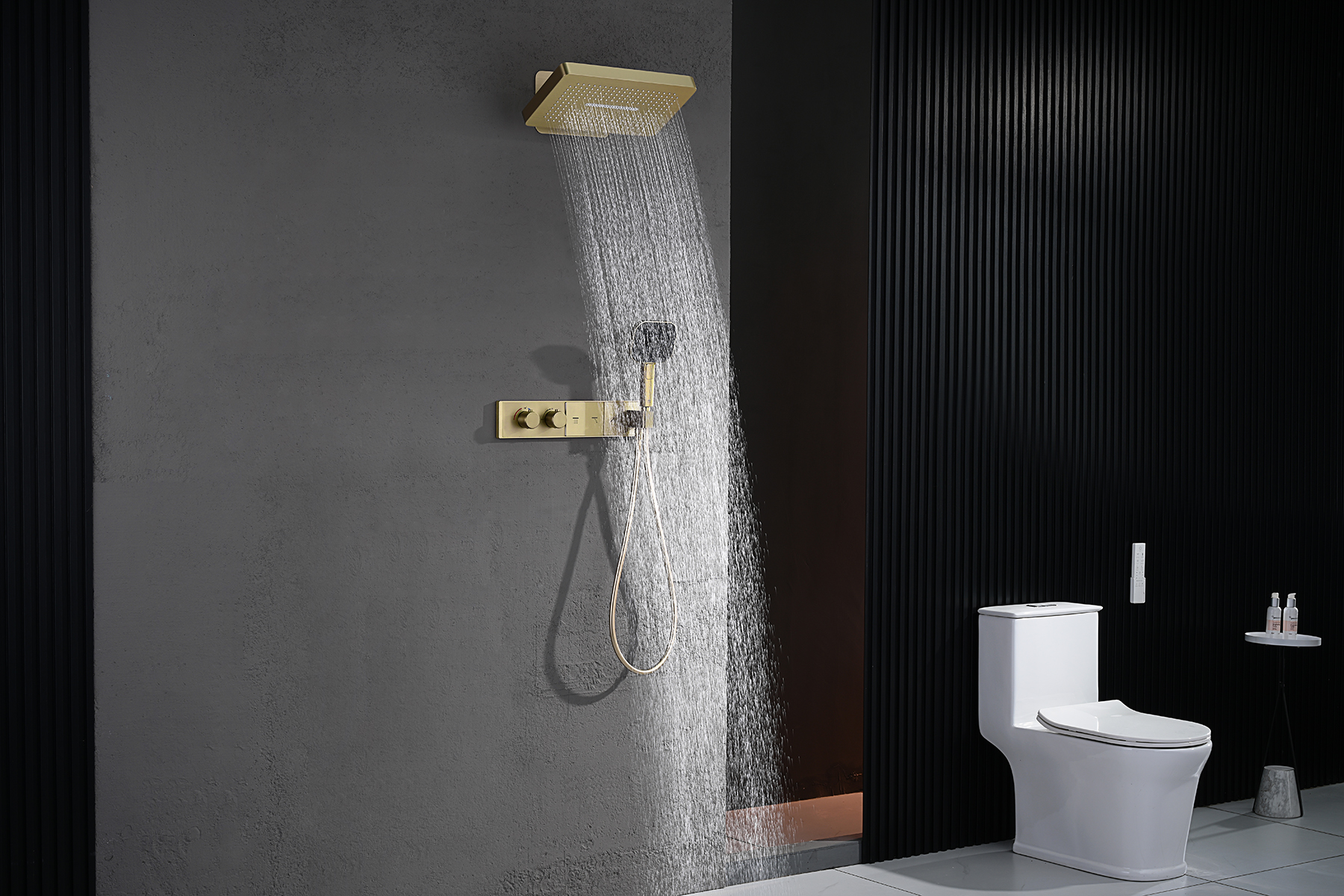 55164-S Встроенный смес для душа с 2-функ. (Мат. Золото) GANZER  (2/1шт)