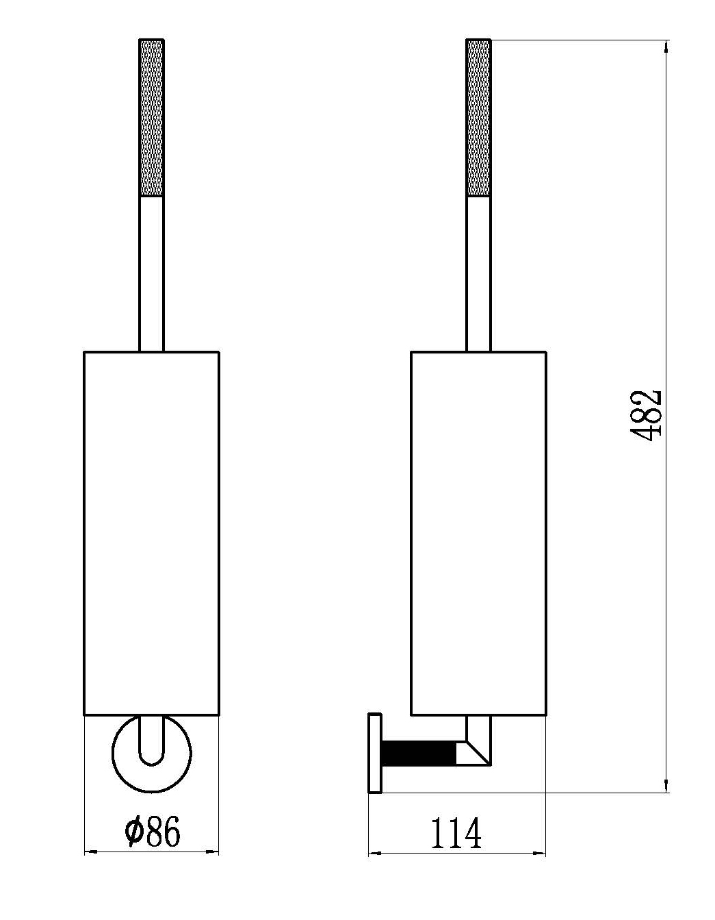 19590-Q Ершик кварил. универсальный (ГРАФИТ) GANZER  (10/шт)