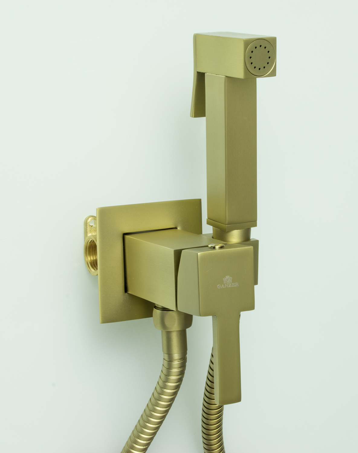 72101-S Set Смеситель встраива. для биде КВАДРАТ (МАТ. ЗОЛОТО) GANZER  (10/1шт)