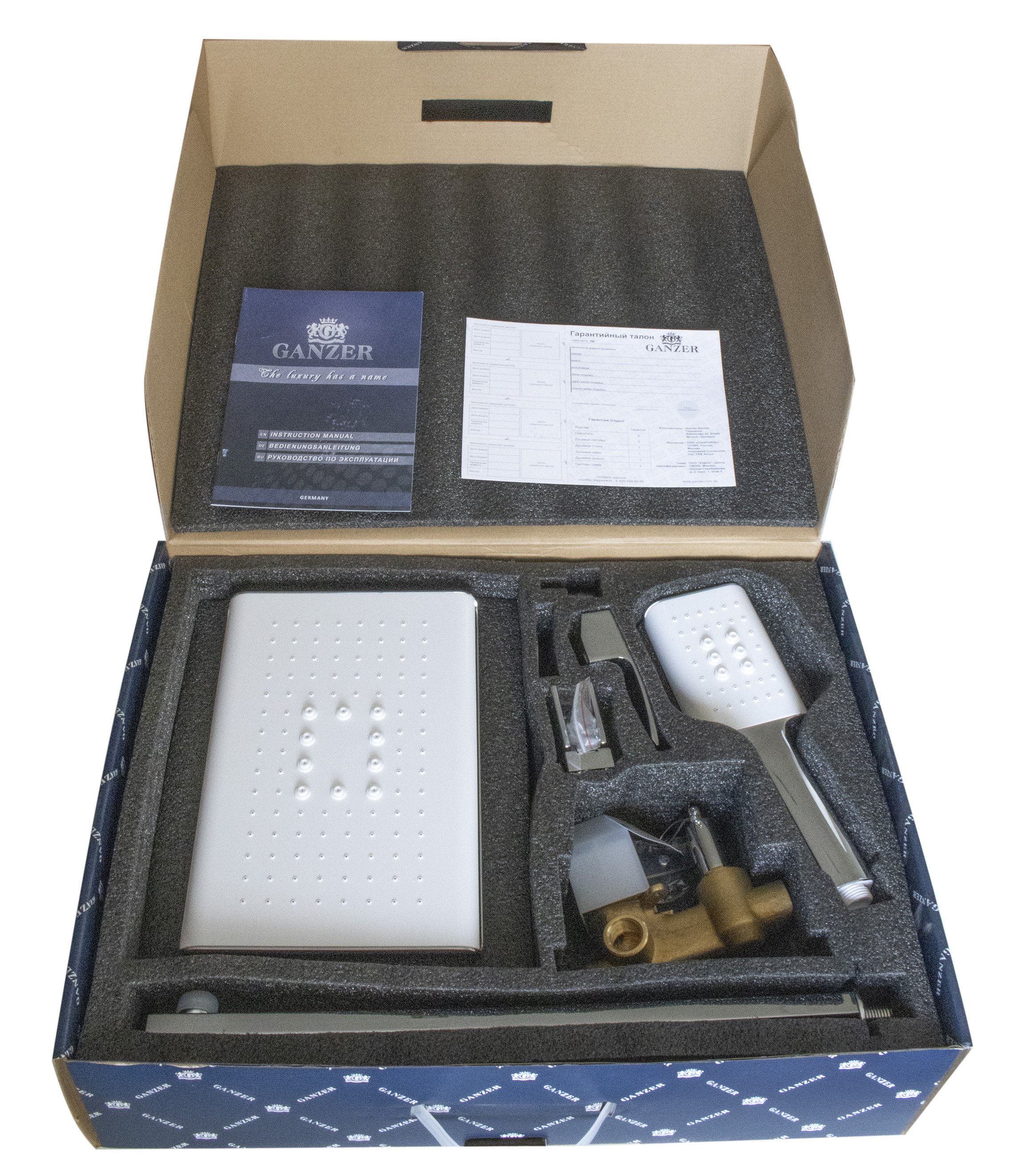 44065 Встроенный смес для душа с 3-функ. "GANZER"  (6/1шт) Л/К