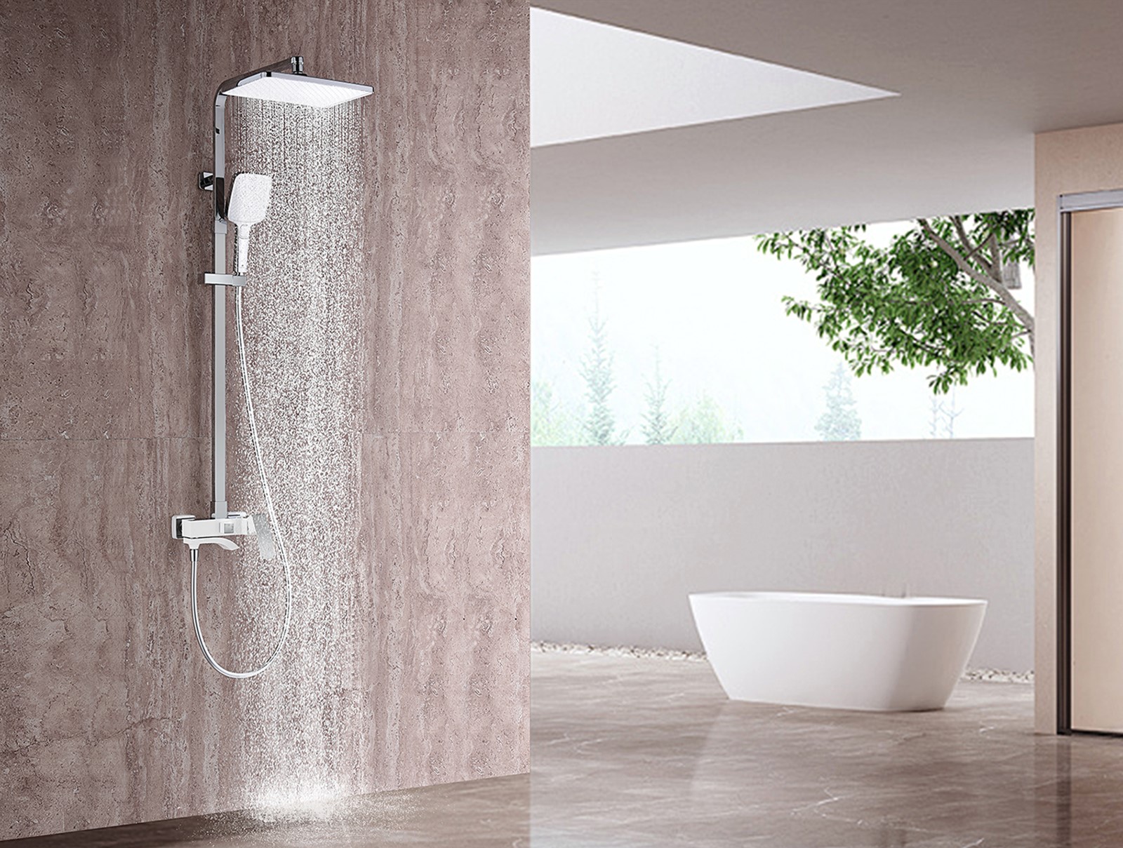 44161-F Душевая система (БЕЛЫЙ) GANZER (5/1шт)