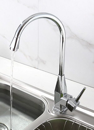 40082 Смеситель для кухни высокий (ХРОМ) HANSEN  (10/1шт)