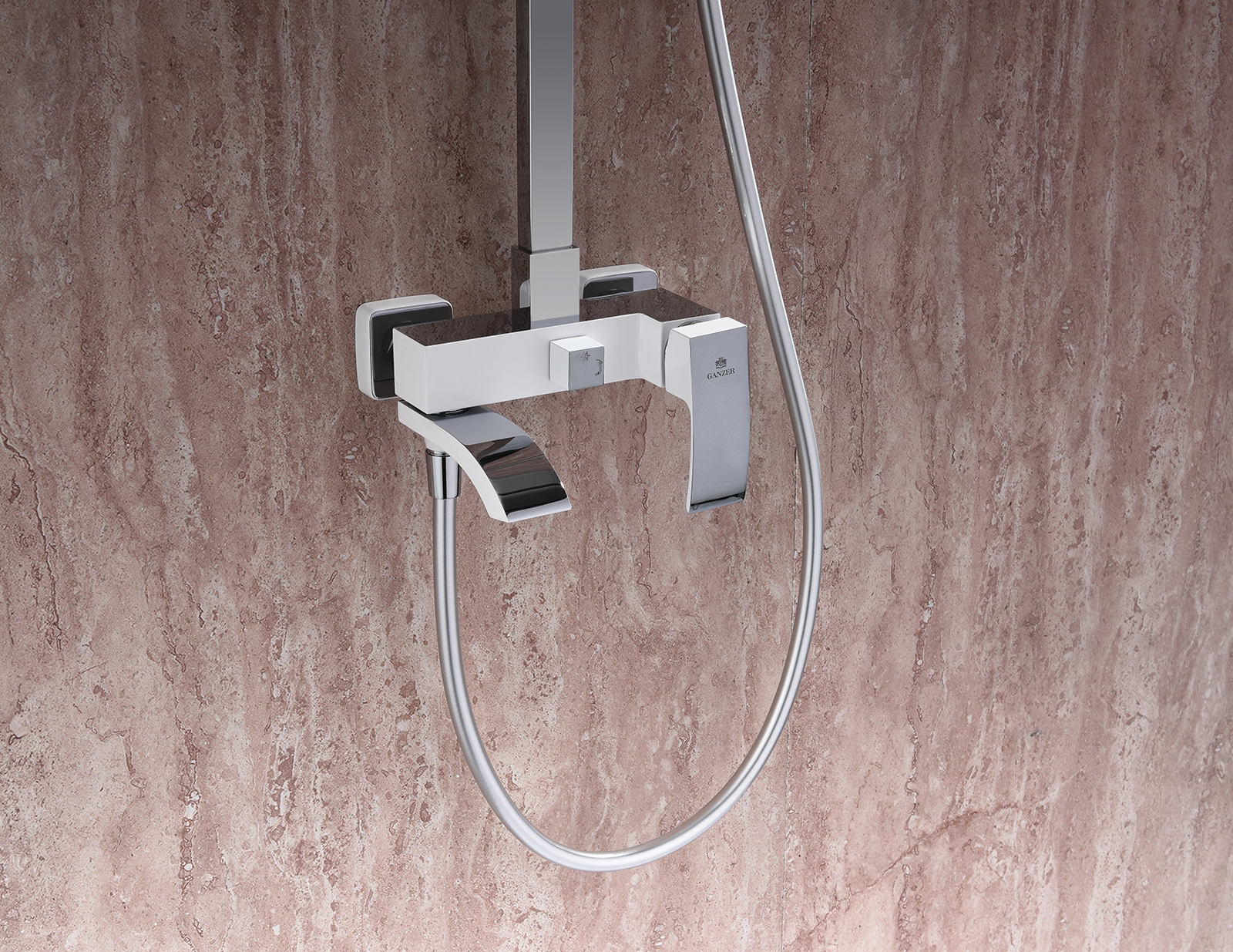 44161-F Душевая система (БЕЛЫЙ) GANZER (5/1шт)