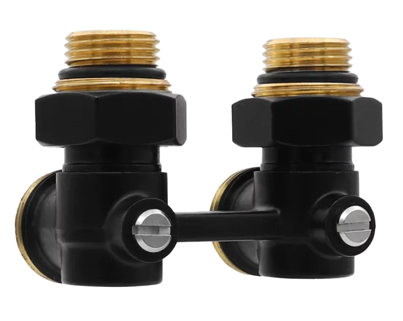 Узел нижнего подключ. рад. 3/4 угловой (ЧЕРНЫЙ) ViEiR (48/8/1шт)