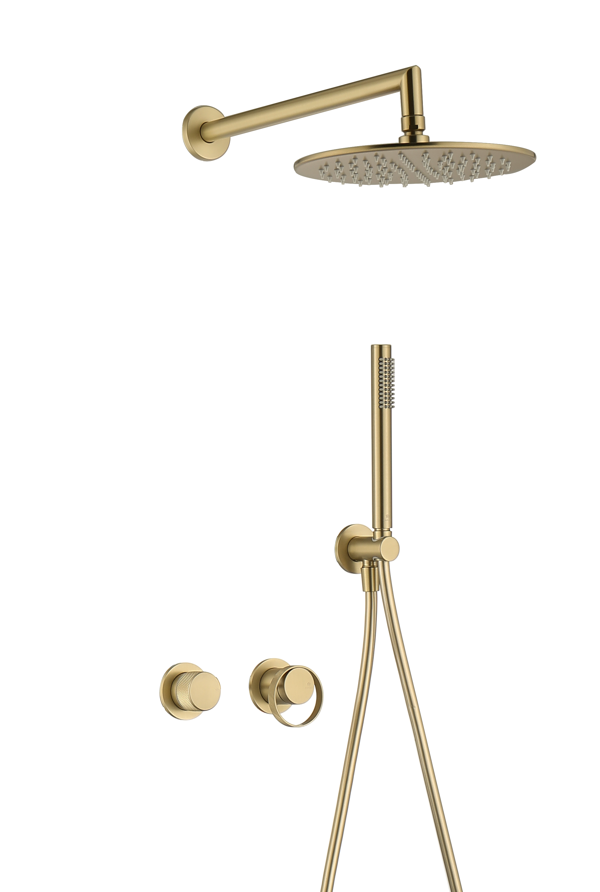 19164-S Встроенный смес для душа с 2-функ. (Мат. Золото) GANZER  (6/1шт)