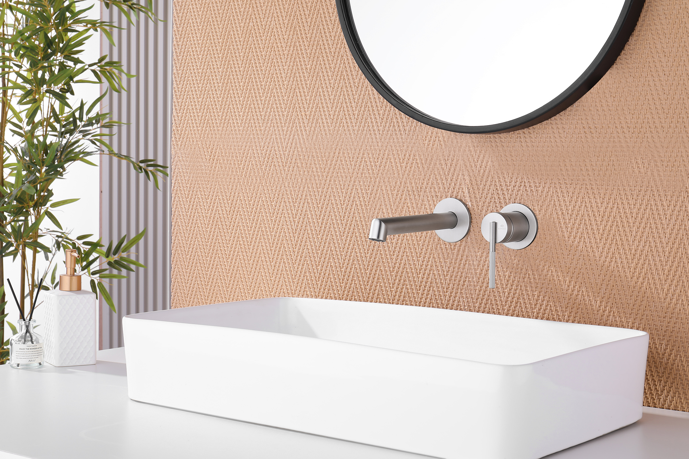 19144-G Встроенный смес для рак. (САТИН) GANZER  (10/1шт)