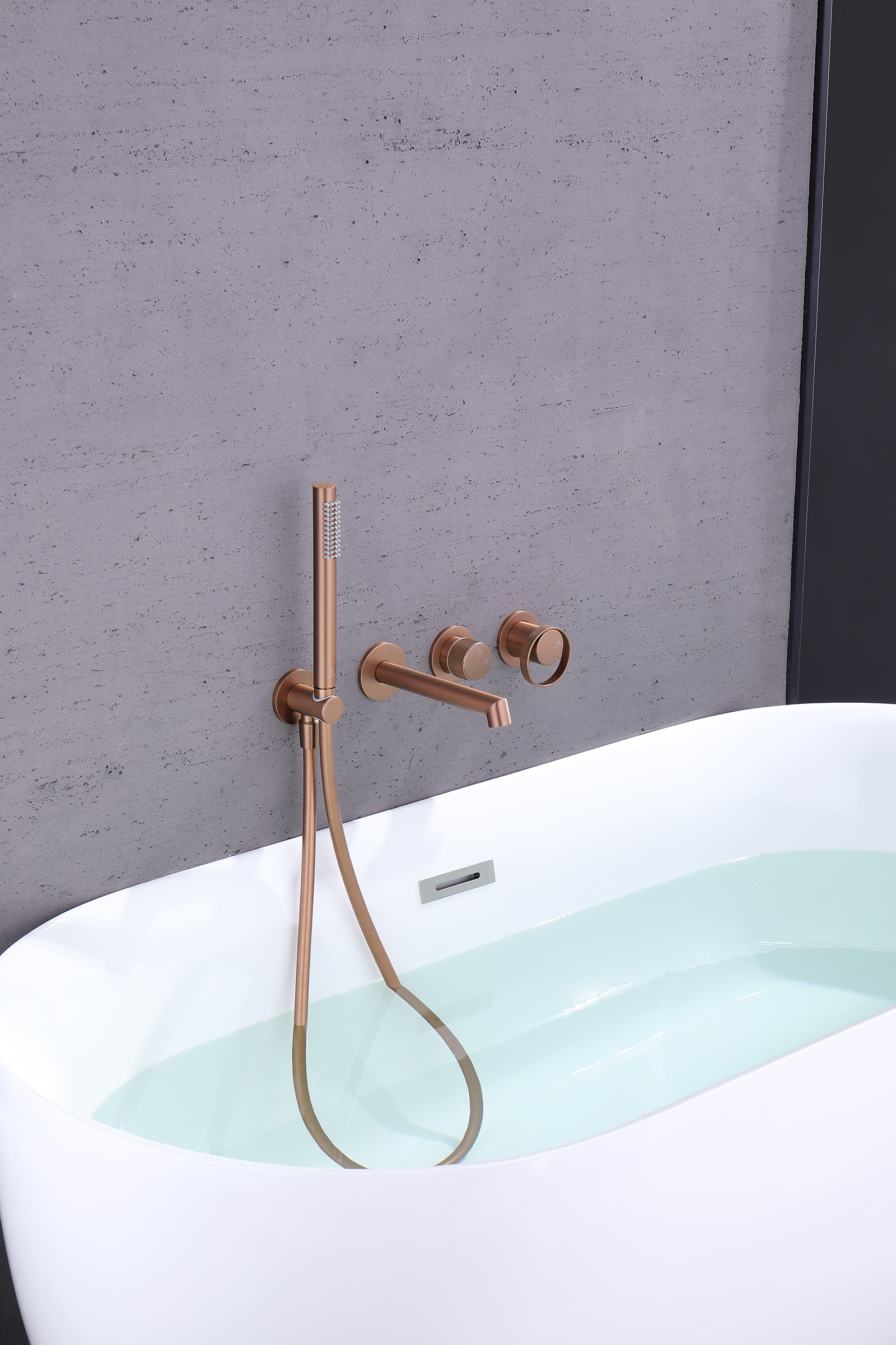 19134-R Встроенный смес. для ванны  (Роз. Золото) GANZER  (6/1шт)