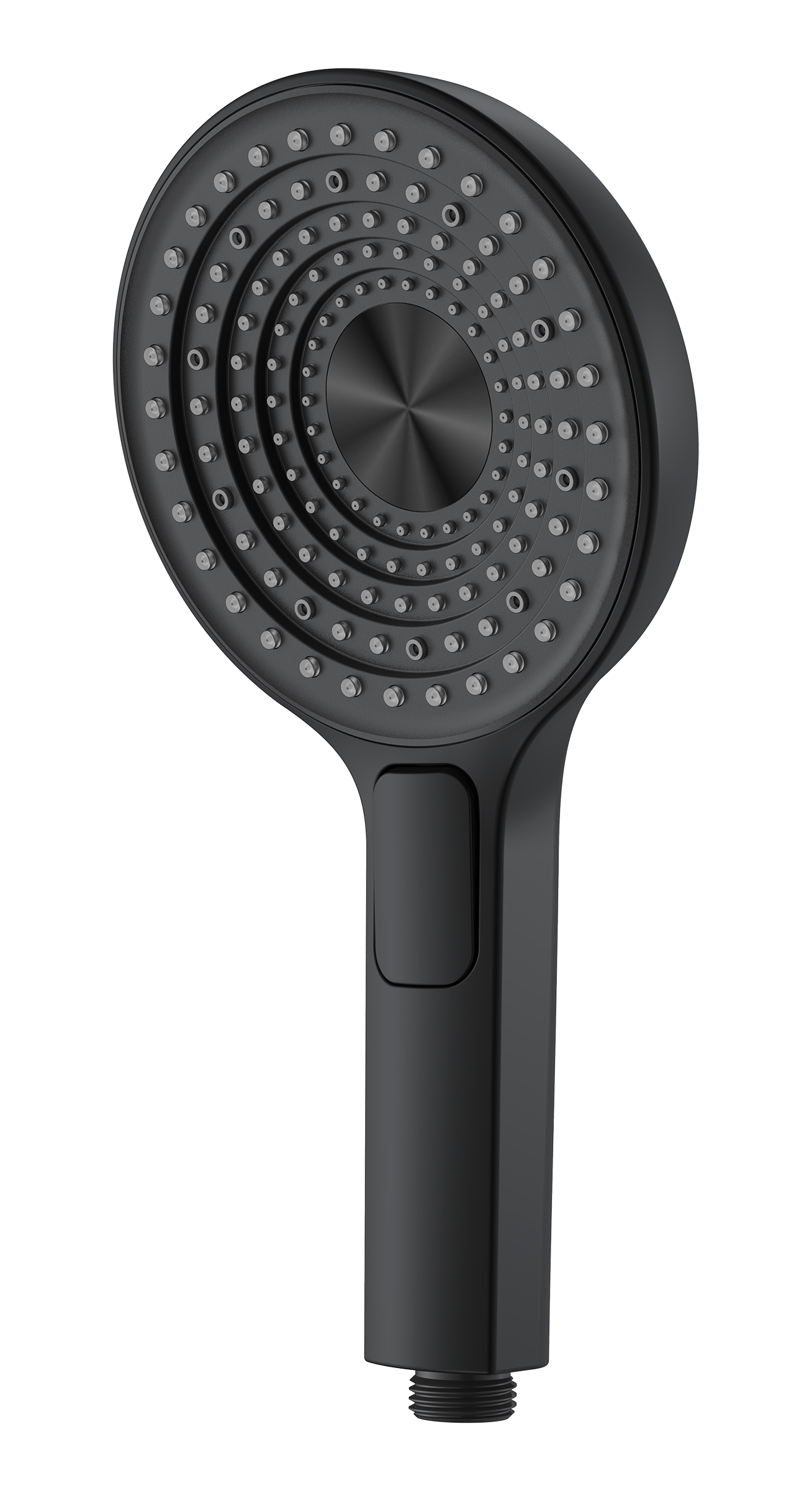 3029-C Лейка массажная 3 позиции, кнопка (ЧЕРНЫЙ) GANZER  (56/1шт)